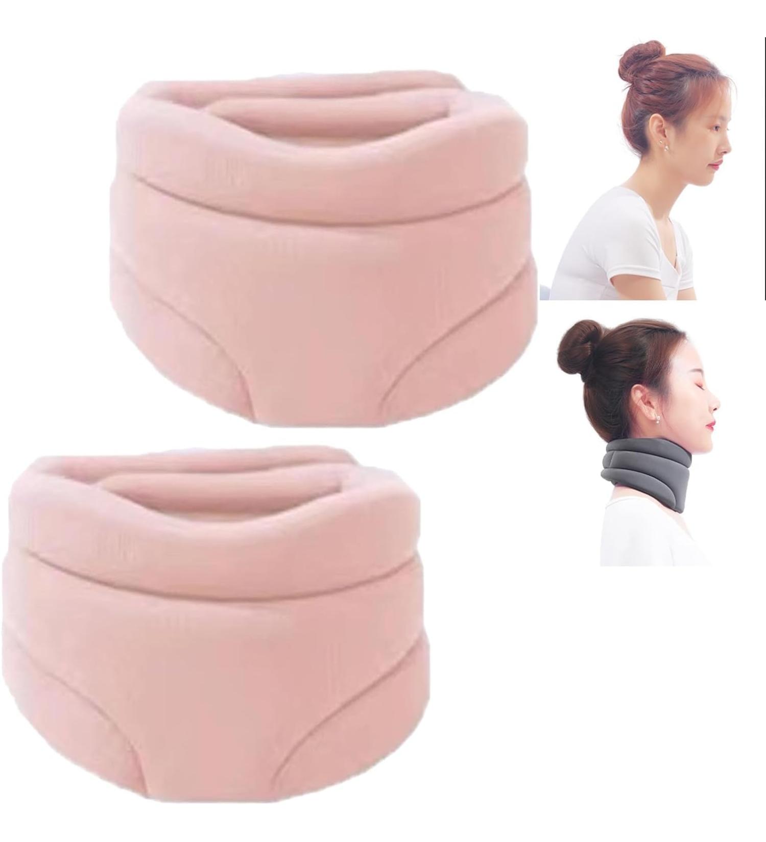 Soft Foam Neck Brace Universal Cervical Collar Neck Brace for Neck Pain Relief Adjustable Neck Support Brace for Sleeping Wraps Keep Vertebrae Stable and Aligned yl-105023(2*Pink) - Buy Online on GoSupps.com