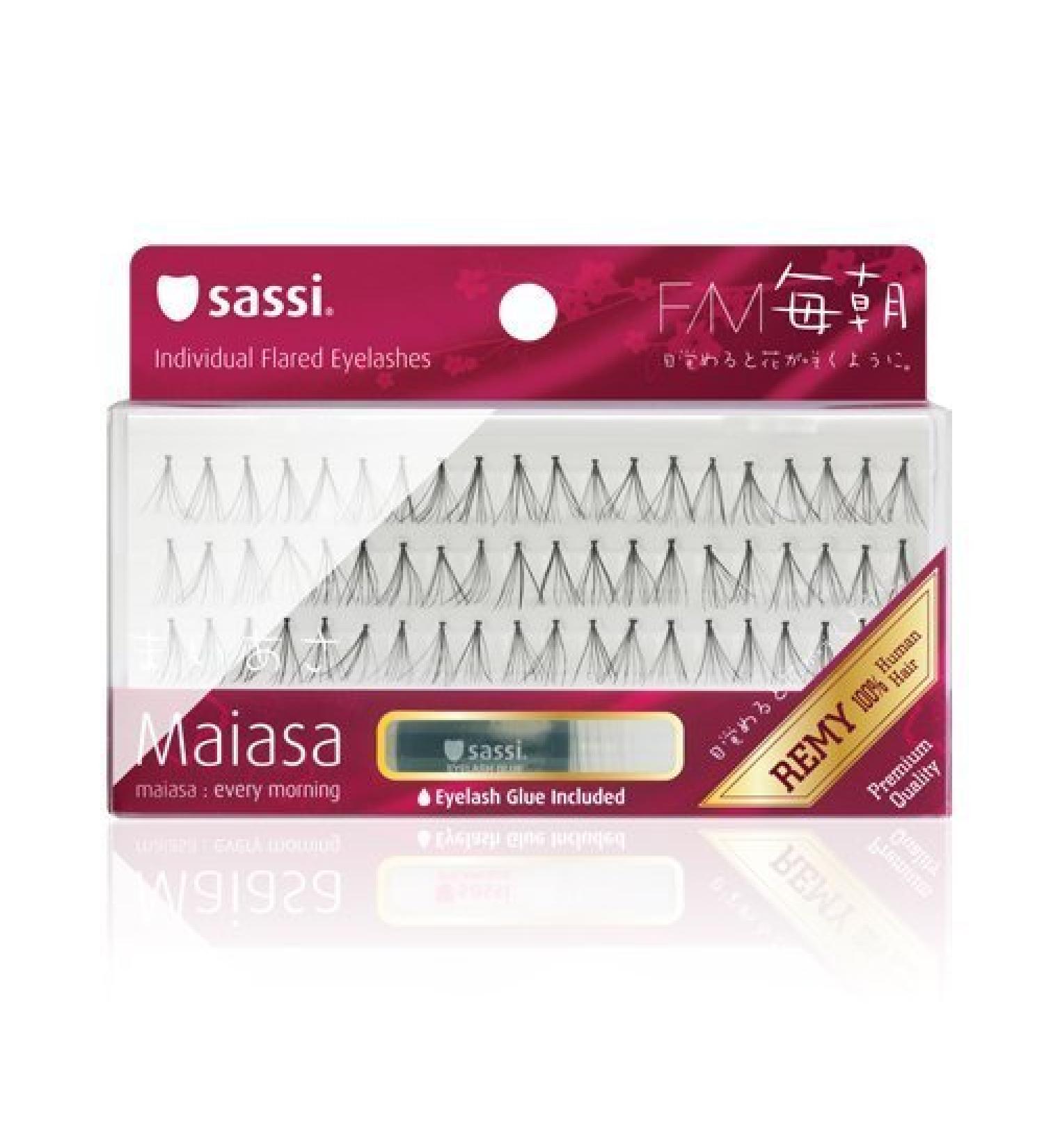 Sassi 803-FM Maiasa 100% Remy Human Hair Eyelashes Black 4 pack F/M
