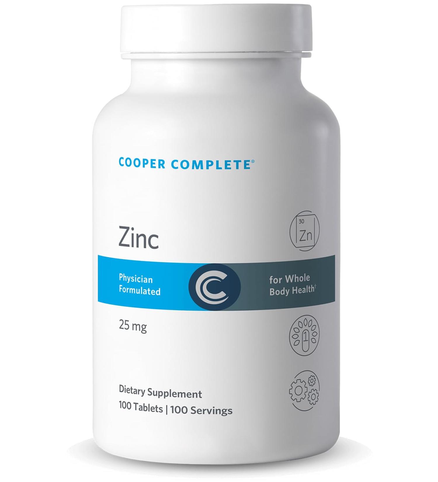 Cooper Complete 25 mg Zinc 100 Tablets Pack of 1 - Buy Online on GoSupps.com