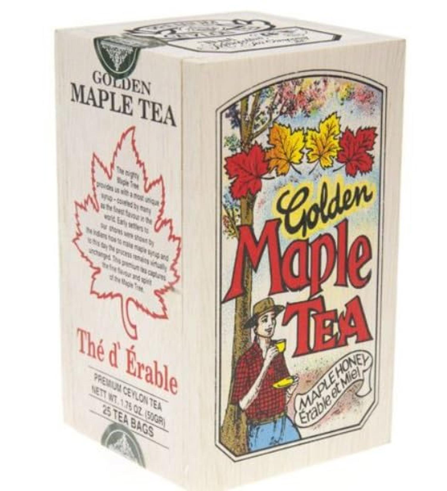 The Metropolitan Tea Company Golden Maple Tea in Wooden Souvenir Box of 25 Tea Bags - Buy Online on GoSupps.com