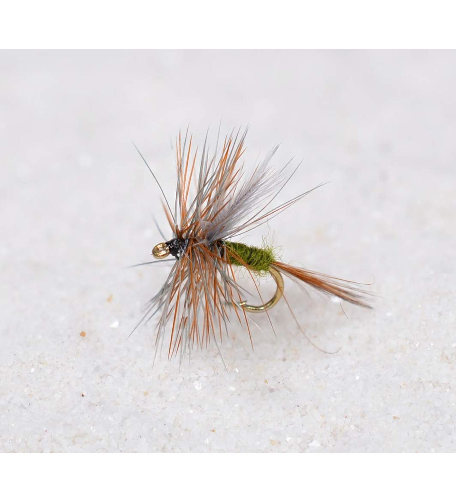 Blue Winged Olive Dry Fly Fishing Flies Tied on Mustad Signature Hooks - 1 Dozen Hook #20