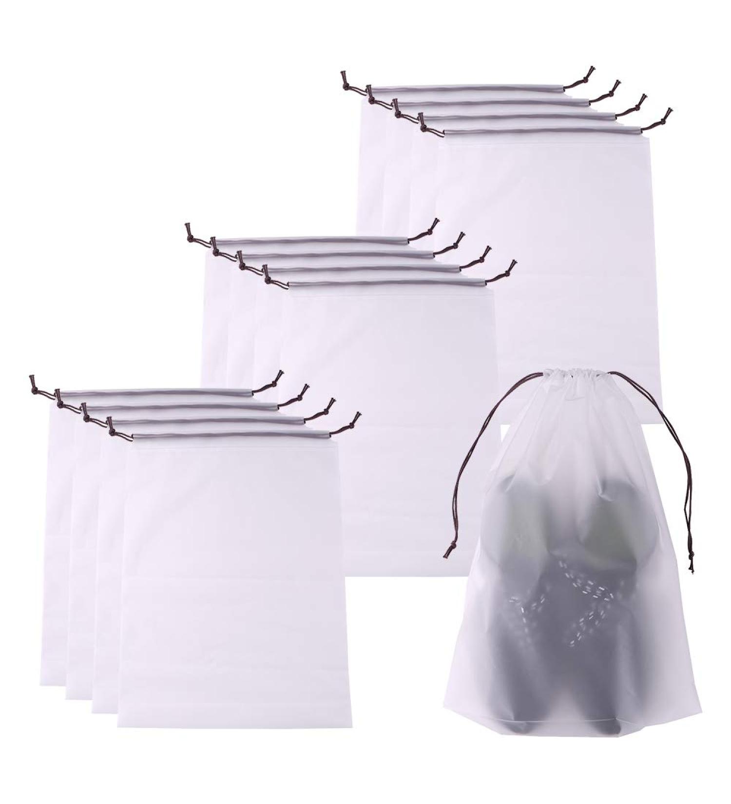 Laojbaba Clear Shoe Bags Travel Storage Organizer 12 Pack - Men's and Women's Drawstring Bags (15.7''X12'') - Buy Online on GoSupps.com