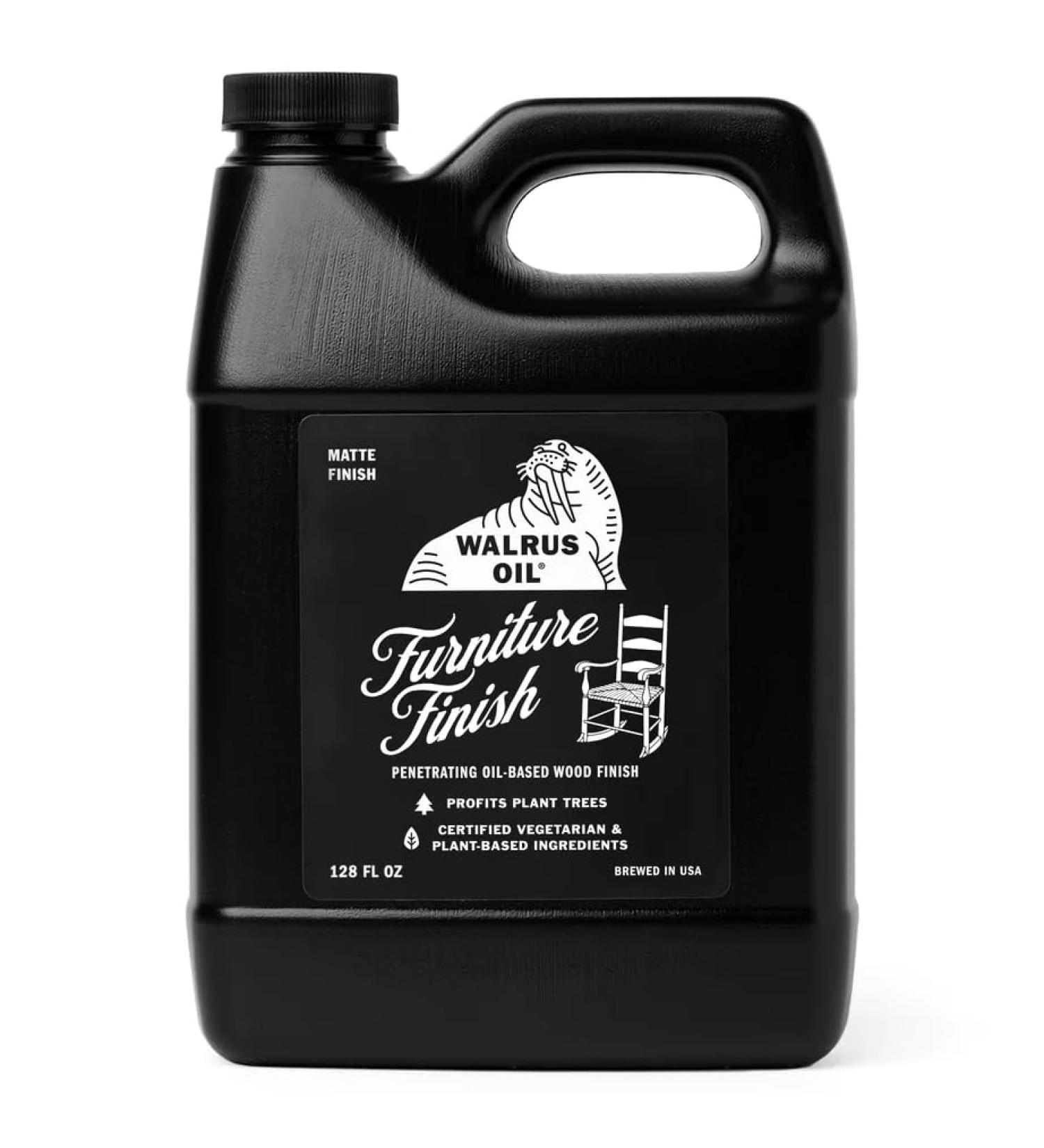 WALRUS OIL - 100% Natural Furniture Oil (128oz) | Restore & Protect Wood VOC-Free - Shop Internationally - Buy Online on GoSupps.com