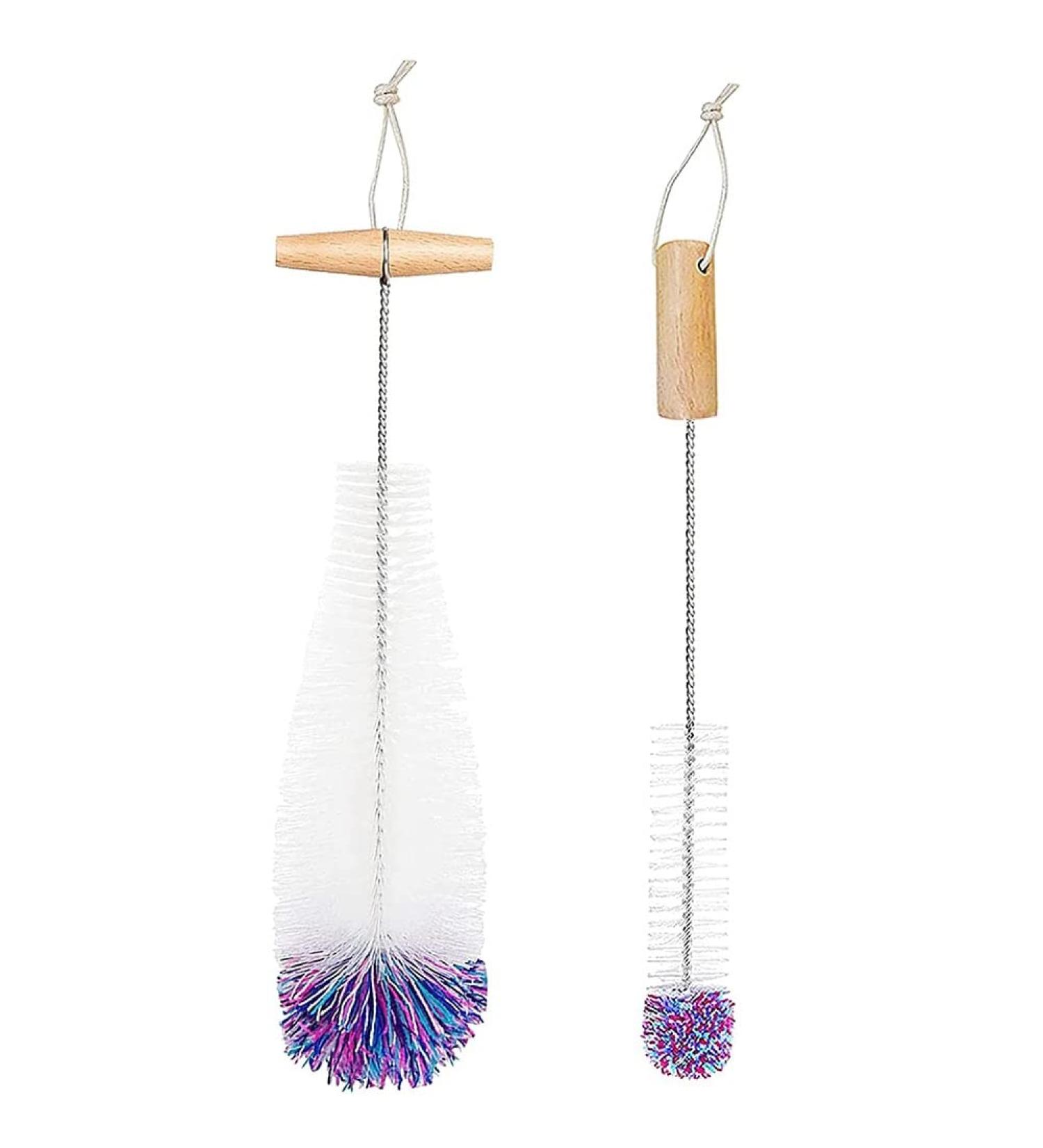 Facesunny Bottle Brush Pack of 2 Cleaning Brushes Cleaning Bottle Cleaner for Glass Bottles White - Buy Online on GoSupps.com