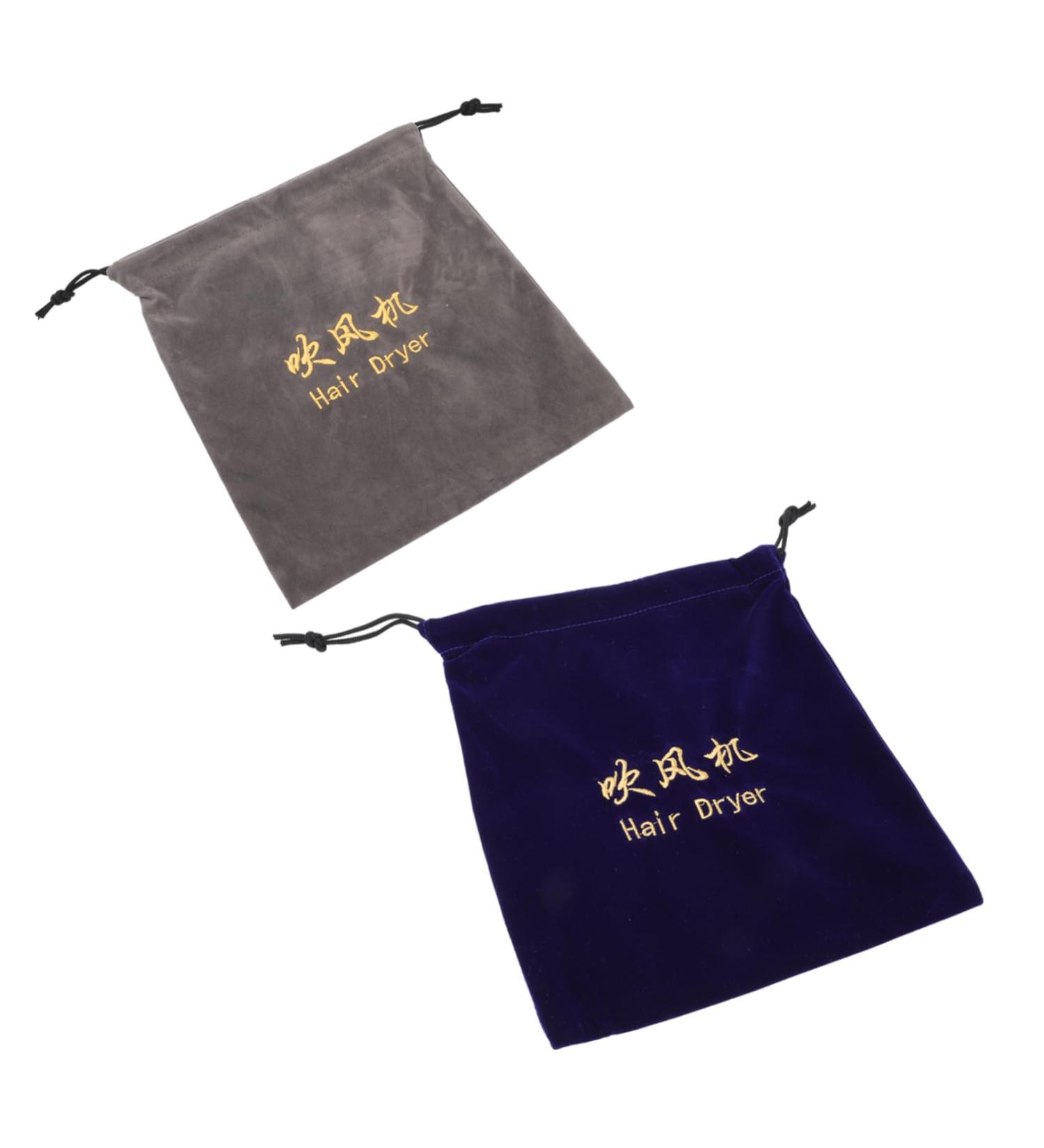 FOMIYES 8 Pcs Storage Bag Smooth Hair Dryer Bag Curl Hair Dryer Drawstring Hair Dryer Holder Gym Bag Velvet - Buy Online on GoSupps.com