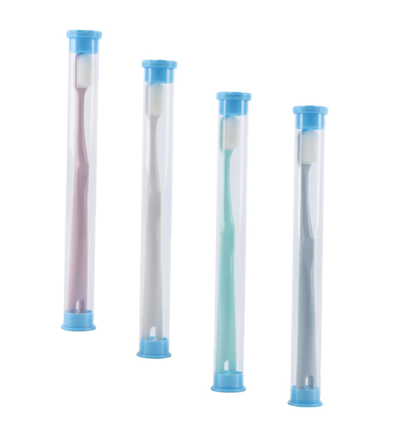 Gatuida 4-Piece Portable Charcoal Toothbrush Set - Comfortable Fiber Brushes for Pregnant Women & Travel Accessories - Buy Online on GoSupps.com