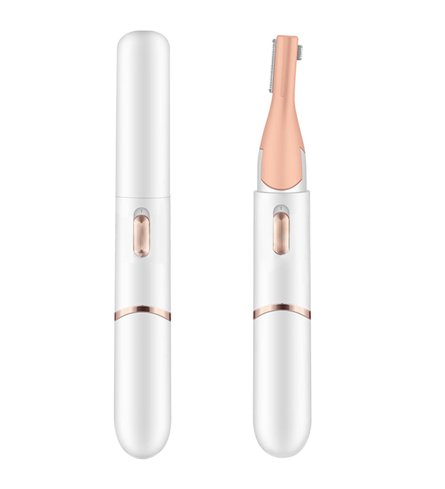 Electric Eyebrow Trimme 1 Set Double Blade Eyebrow Trimmer Pivoting Head Facial Hair Remover with Grooming Comb Eyebrow Shaver Rechargeable Trimmer for Women Eyebrows Lips White - Buy Online on GoSupps.com