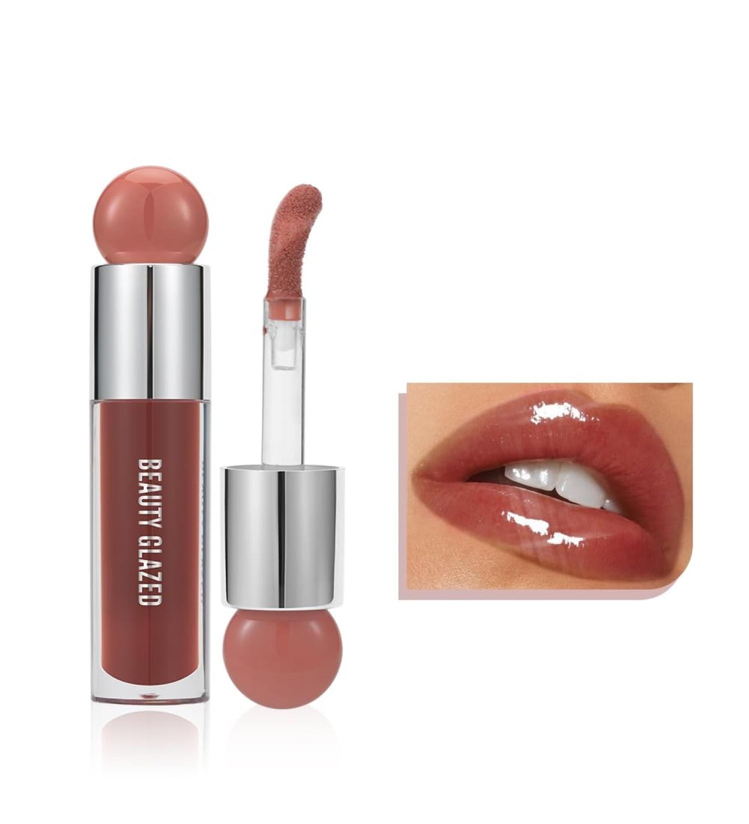 Big Brush Head Lip Gloss Moisturizing & Nourishing Lip Oil Non-Sticky Long Lasting Jelly Liquid Lipsticks Lip Tint Lip Glaze Makeup Gift for Women (# 106) - Buy Online on GoSupps.com