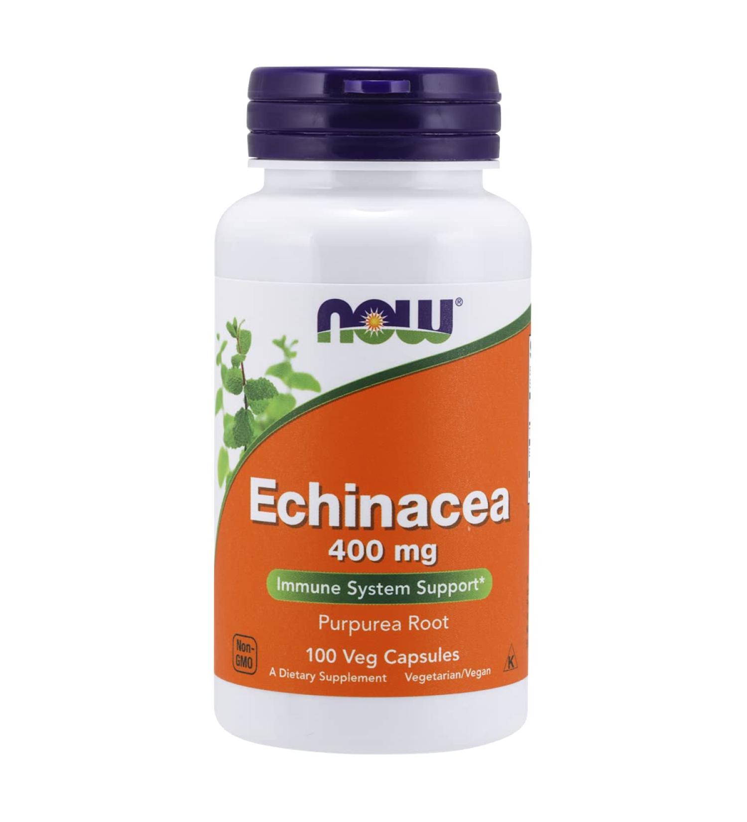 NOW Supplements Echinacea 400mg Capsules 100 Count - Buy Online on GoSupps.com