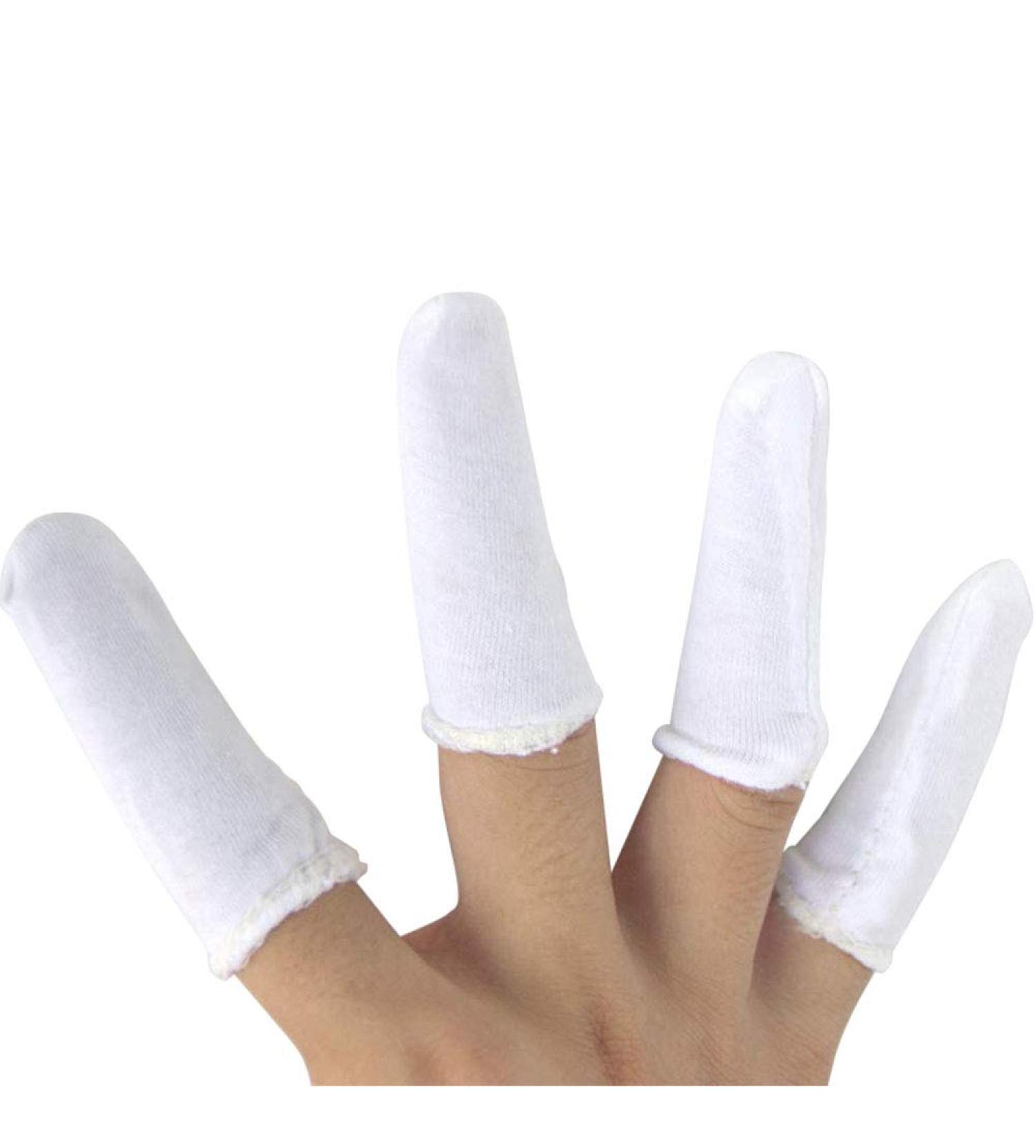 Onwon 100 Pieces Cotton Finger Cots - Elastic Fabric Finger Guards for Finger Protection - Buy Online on GoSupps.com