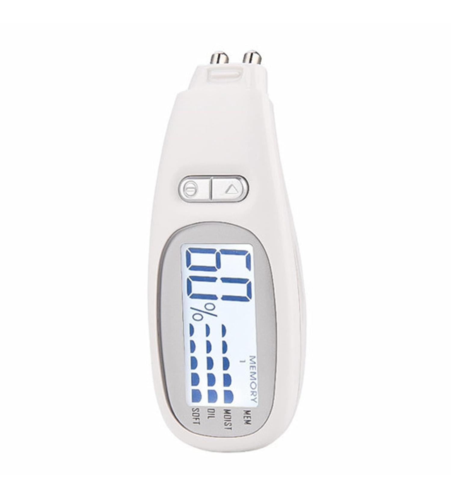 Skin Moisture Oil Softness Analyzer Digital Percentage Result AG13 Battery LCD Display Skin Care Tool Elitzia ET302 Mini Portable White - Buy Online on GoSupps.com
