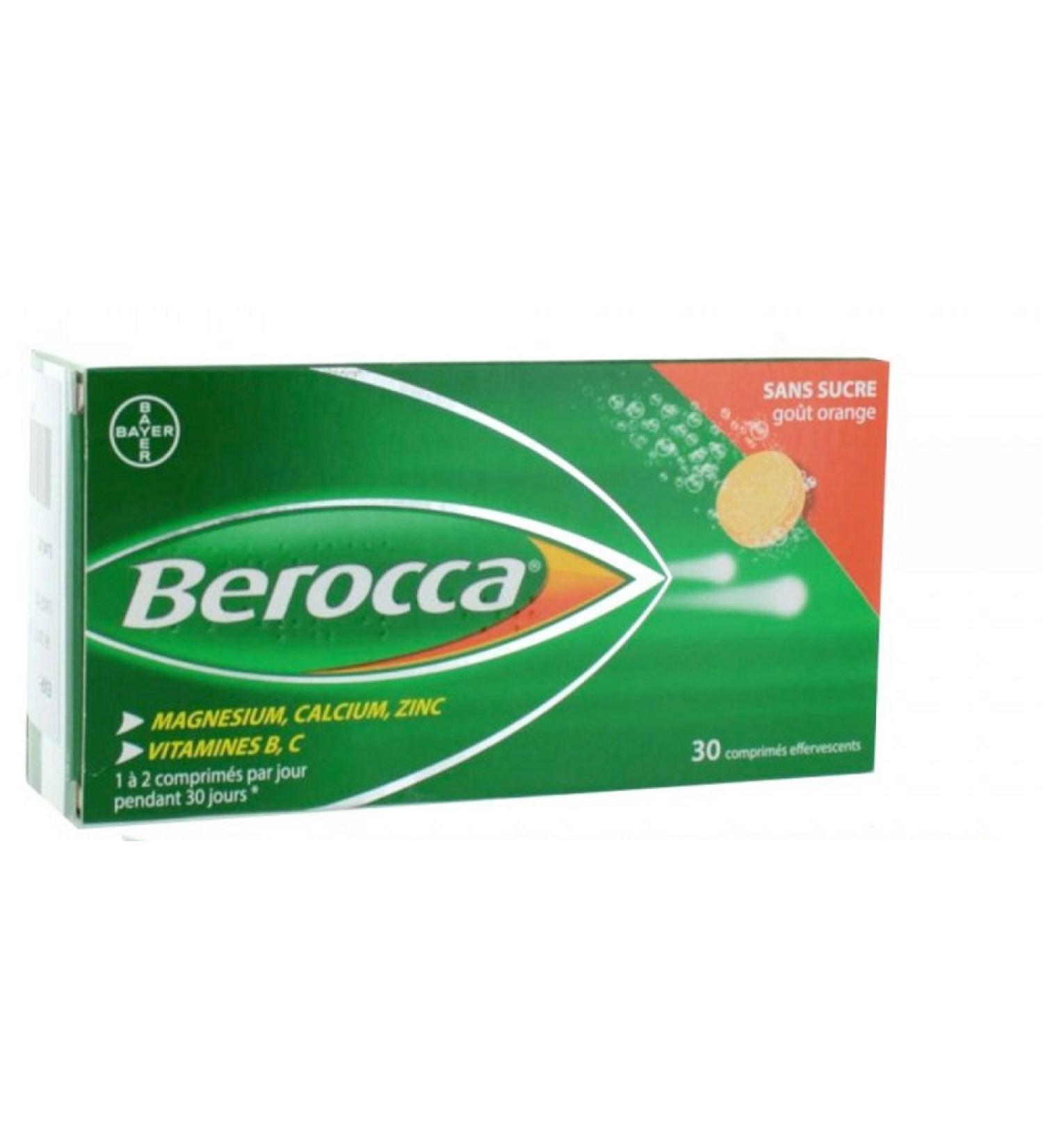 Berocca Effervescent Tablets Orange 30 Count (Two Bottles 15 Tablets Ea)