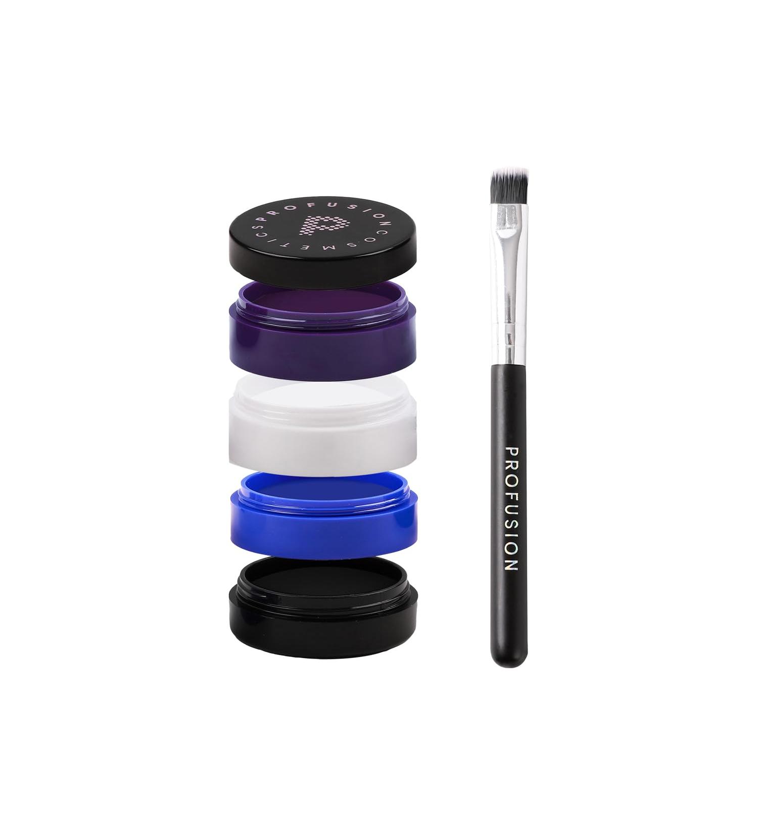 Profusion Cosmetics Rituals Paranormal Face Paint Stack | Supernatural Pigmented Creams for Seamless Blending & Haunting Looks | Precision Makeup Brush Included - Buy Online on GoSupps.com
