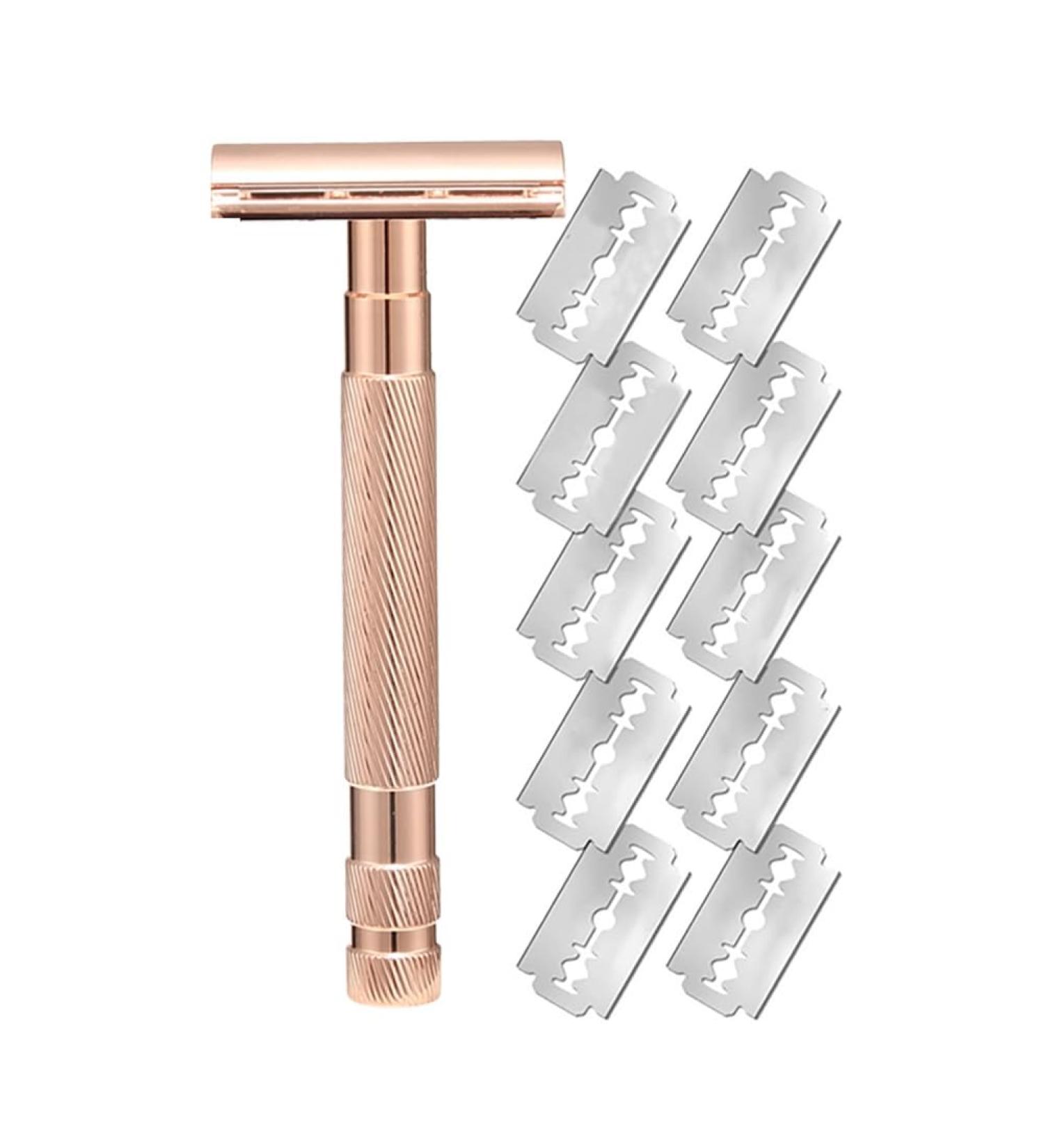 Meiyan Durable Stainless Steel Safety Razors - Replaceable & Reusable Double-Sided Blades for Smooth Shaving | International Shipping Available - Buy Online on GoSupps.com