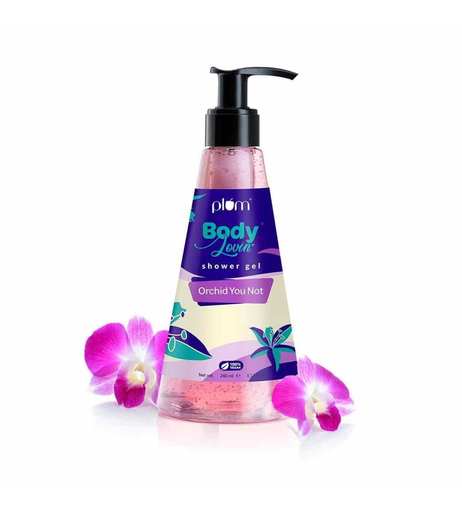 Pl.um BodyLovin Orchid-You-Not Shower Gel | SLS-Free Body Wash for Women | Nourishing Aloe Infused Cleanser | Long Lasting Floral Fragrance | 240 ml - Buy Online on GoSupps.com