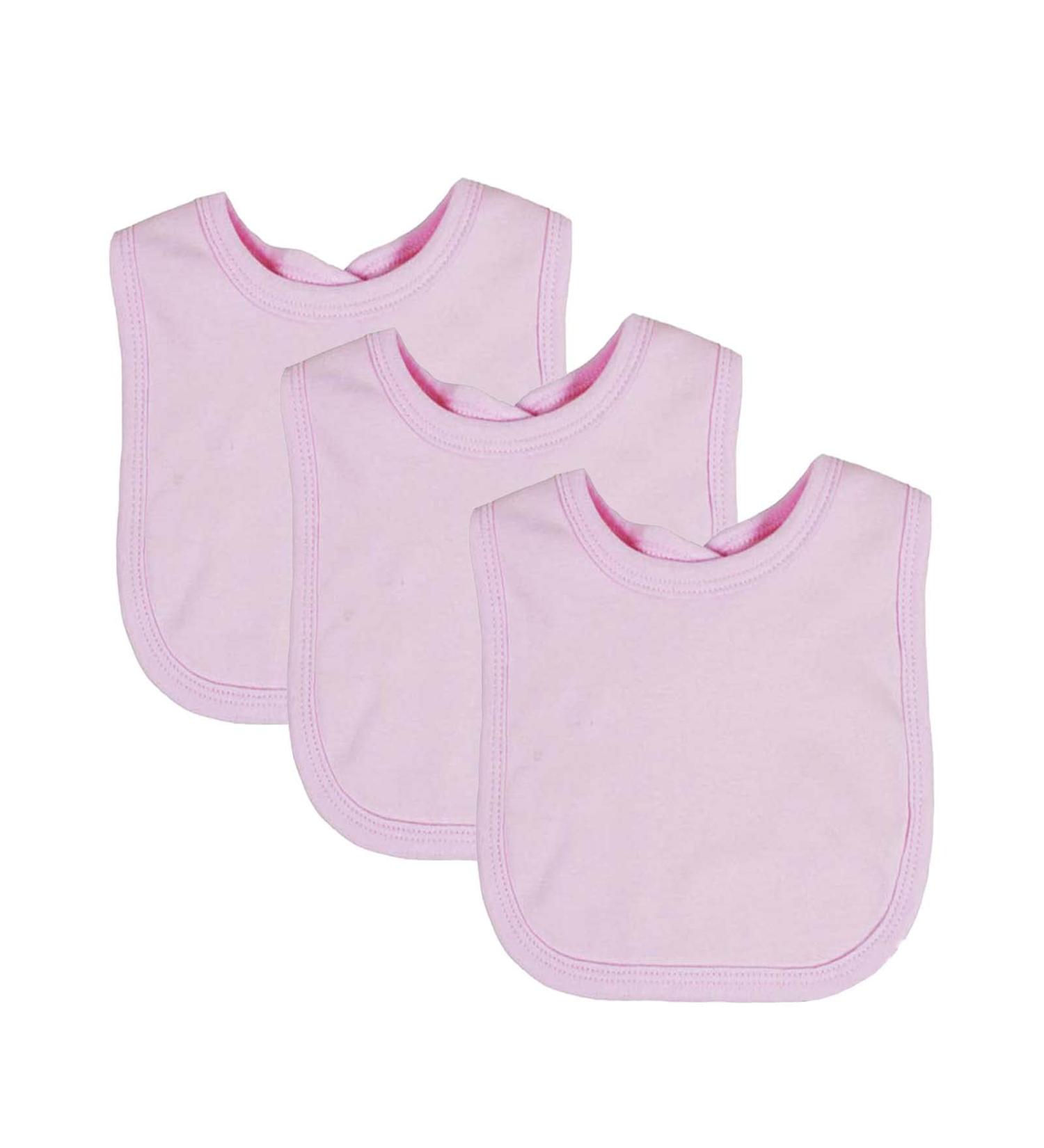 Royal Icon Baby Bibs 100% Organic Cotton | 0-6 Months & 6-12 Months | Soft Absorbent Baby Feeding Bibs | Adorable Weaning Bib for Boys and Girls | Set of 3/6/12 (3 x Pink) - Buy Online on GoSupps.com