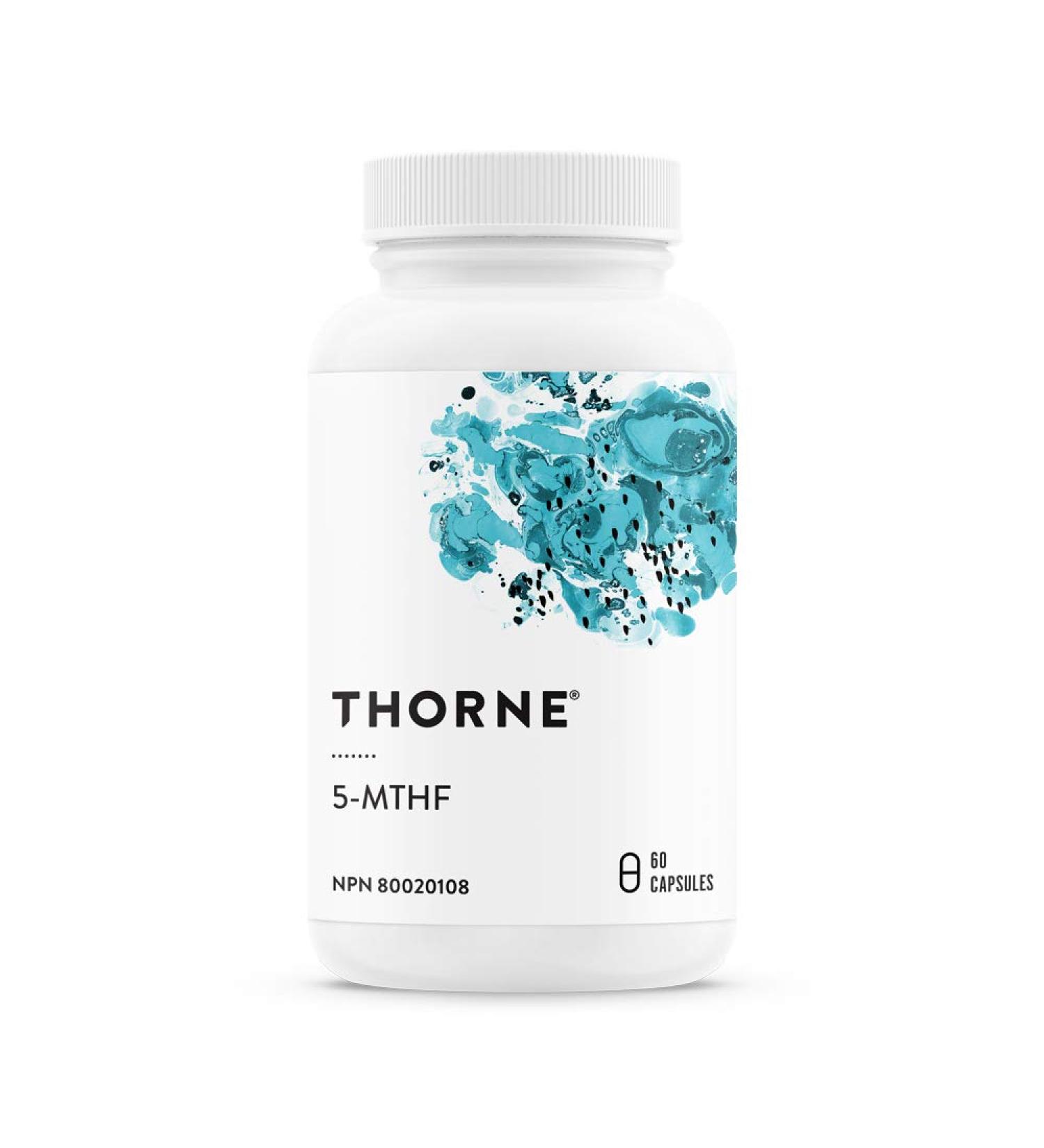 Thorne 5-MTHF 1 mg Folate - Active Vitamin B9 Folate Supplement - 60 Capsules - Buy Online on GoSupps.com