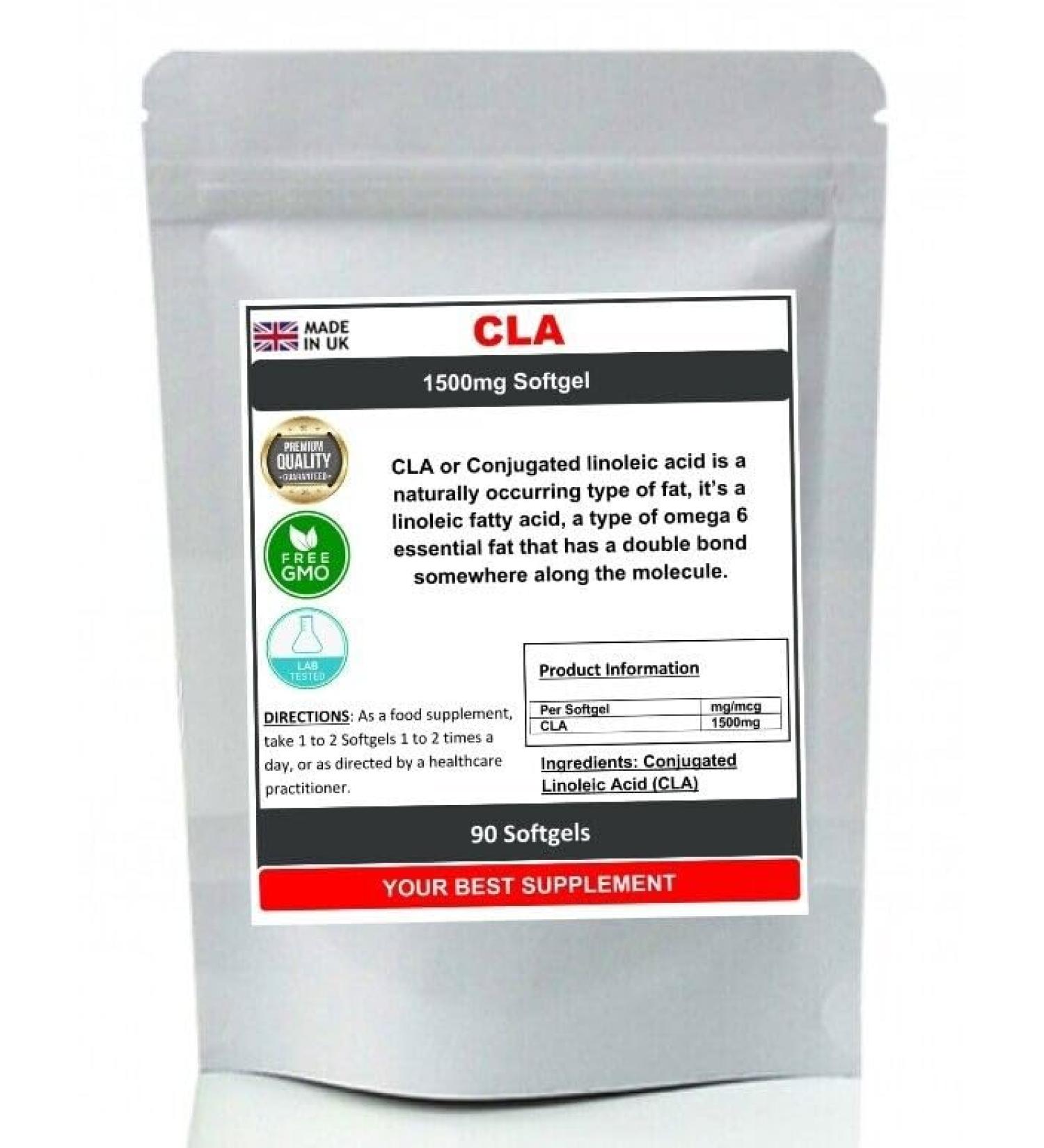 CLA 1500mg Softgel Capsules (Conjugated Linoleic Acid) High Strength 120 - Buy Online on GoSupps.com
