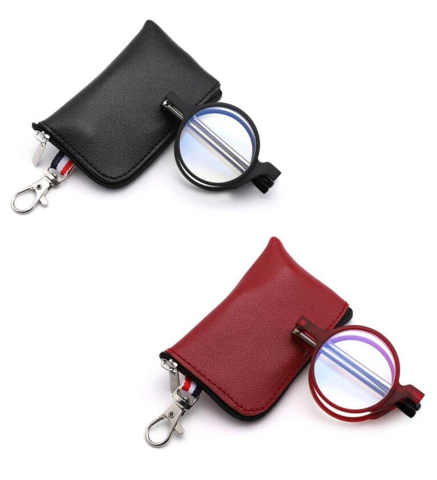 Round TR90 Foldable Blue Light Filter Reading Glasses for Men & Women - Lightweight Anti-Blue Computer Glasses (Black & Red 1.5x) - International Shipping Available - Buy Online on GoSupps.com