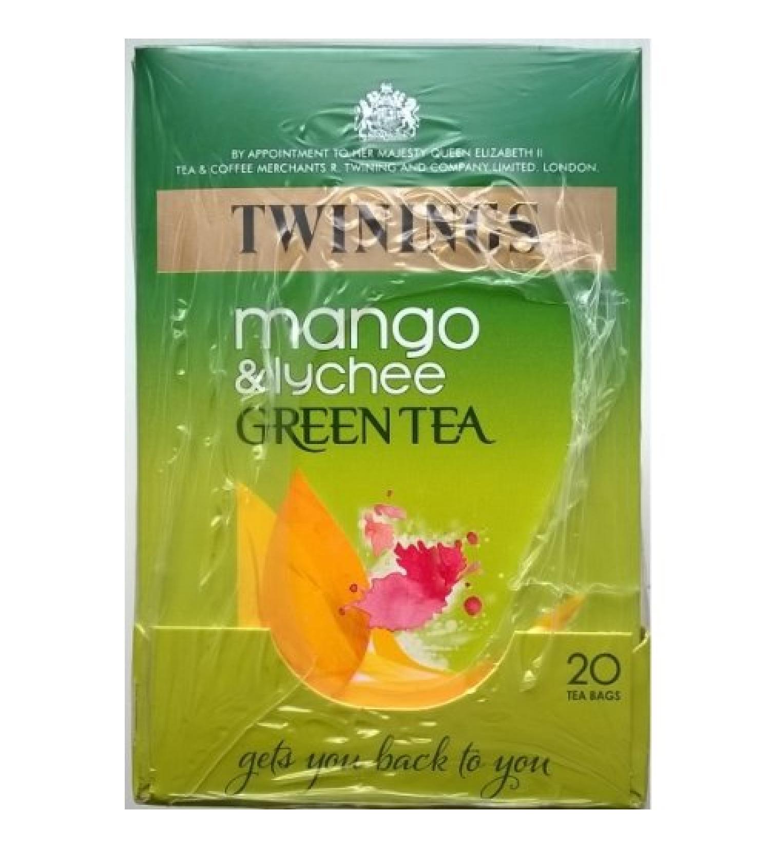 Twinings Mango & Lychee Green Tea Bags (Pack of 4)
