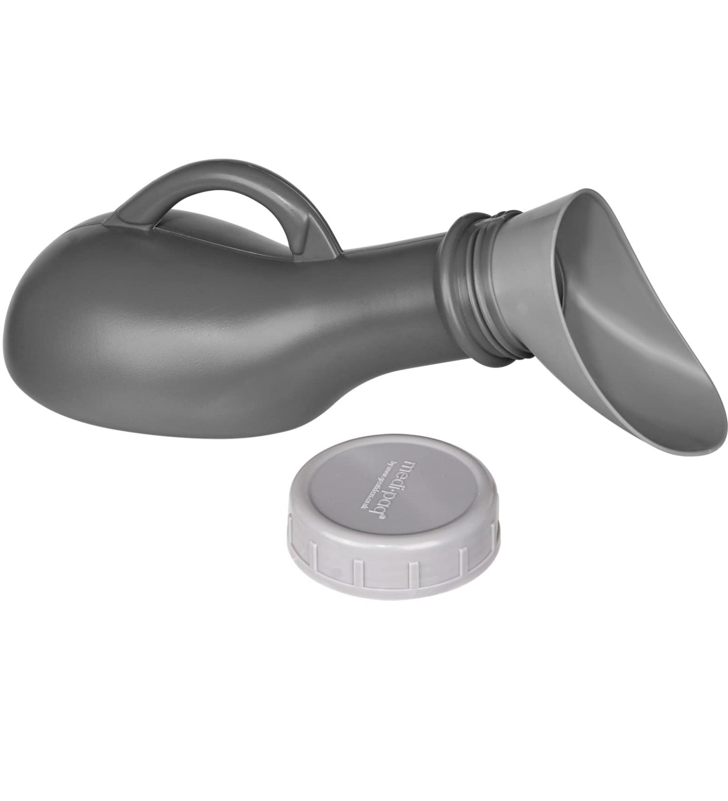 Portable Urine Bottle for Men & Women - 1L Unisex Urinal Reusable Mobile Toilet - Ideal for Travel & Camping - Buy Online on GoSupps.com