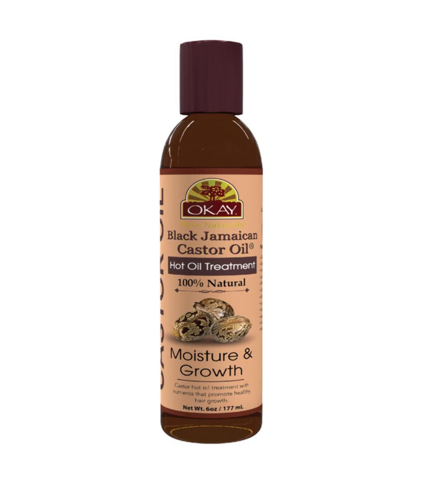 OKAY Hot Oil Treatment with Black Jamaican Castor Oil 6oz/117ml - Buy Online on GoSupps.com