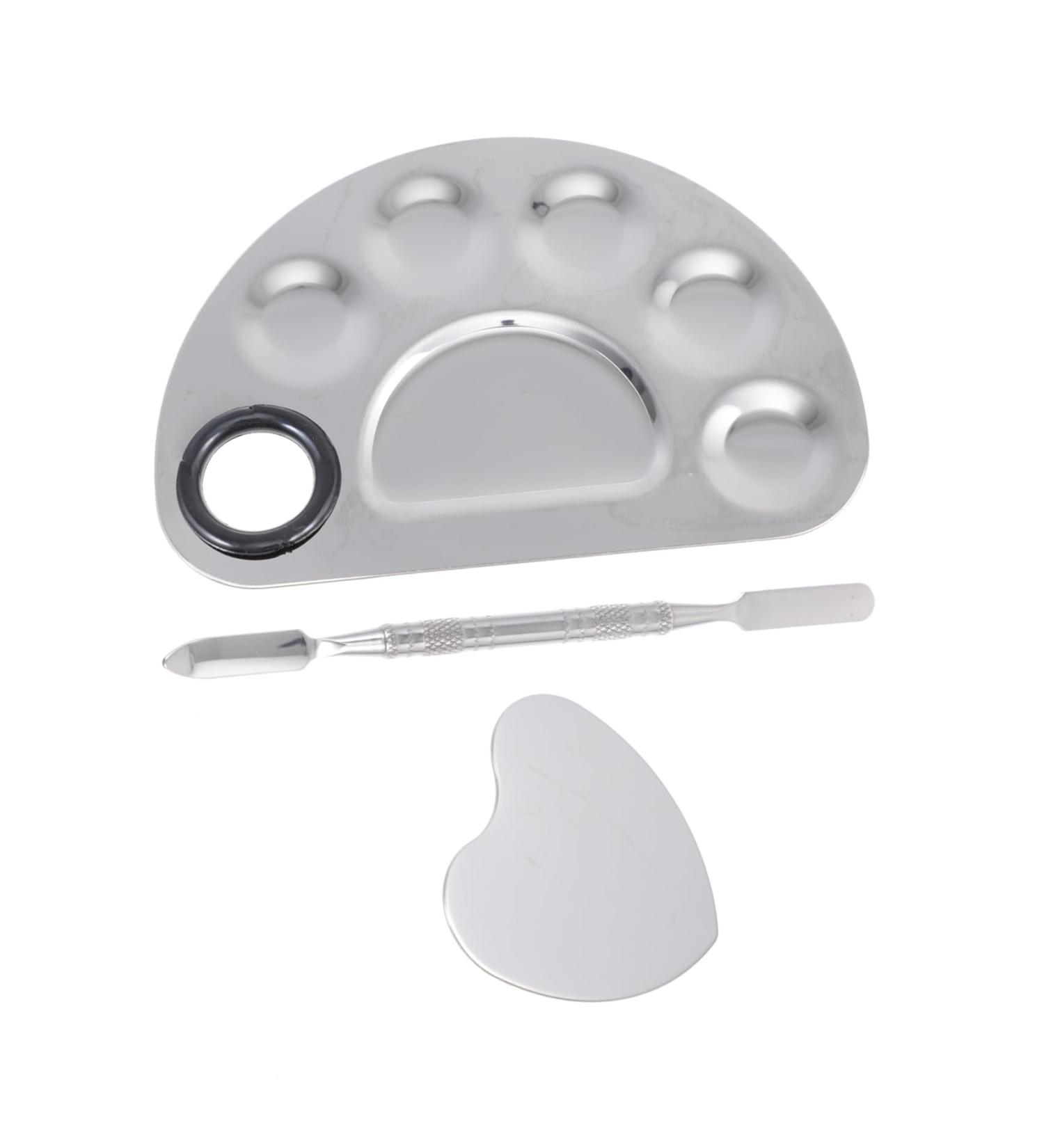 minkissy 1 Set Palette Nail Paint Display Boards Manicure Art Tools Manicure Display Boards Manicure Paint Trays Nail Display Racks Nail Art Tools Nail Polish Mixed Board Stainless Steel 12.5X9.5X1.5CM Silver - Buy Online on GoSupps.com