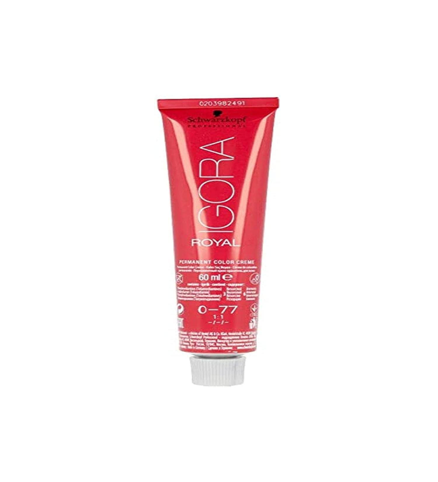 Schwarzkopf Igora Royal 0-77 Permanent Color Copper Concentrate 2 Ounce 60 Milliliters