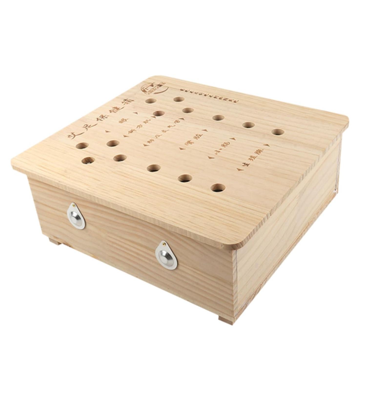 Beaupretty Moxibustion Box - Adjustable Wooden Foot Moxa Cone Burner for Home Pedicure Care - Buy Online on GoSupps.com