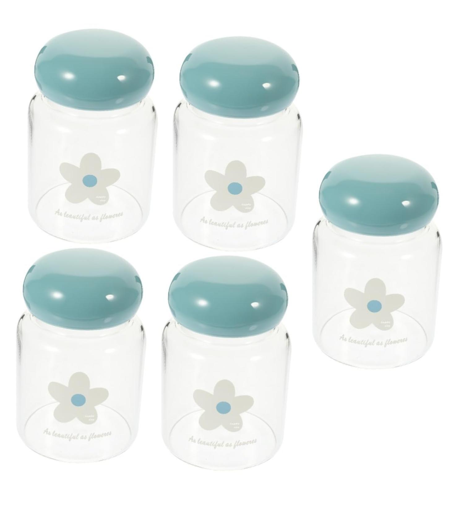 Alipis 5pcs Water Cup Bottles with Caps Cold Drink Bottles Glass Coffee Mugs Clear Milk Bottles Beverage Containers Terrarium Iced Coffee Cup Seal Flower Tea Cup High Borosilicate Student - Buy Online on GoSupps.com