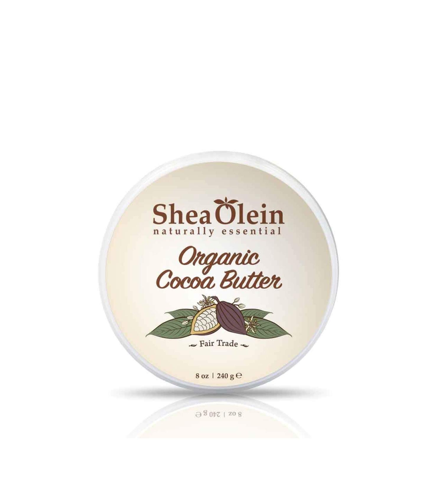 Organic Whipped Shea Butter (Certified Organic Raw Cocoa Butter 8oz)