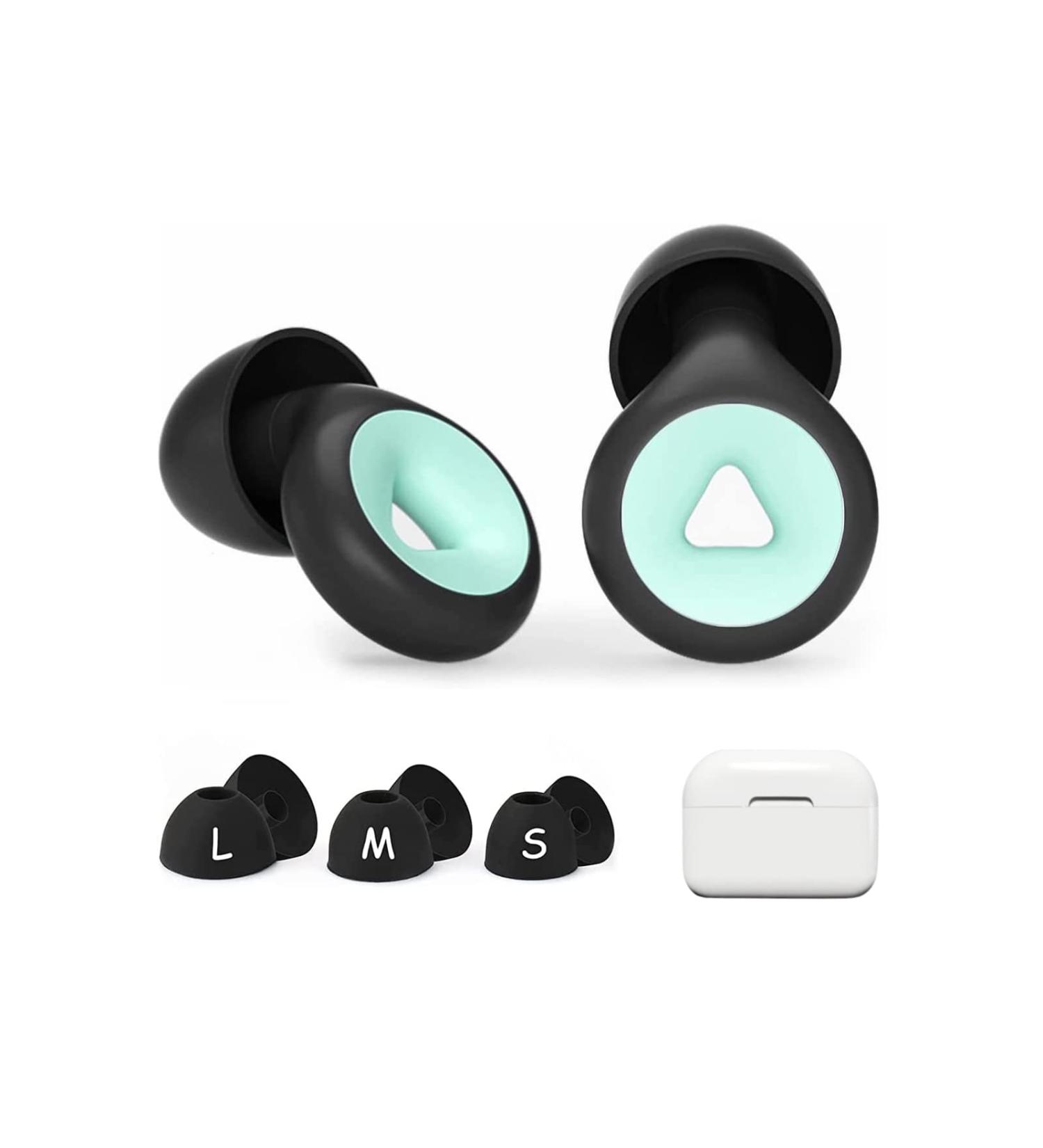Reusable Noise Reduction Ear Plugs for Sleeping, Studying, Travel - Waterproof, Ideal for Side Sleepers - 6 Silicone Ear Tips - Green - Buy Online on GoSupps.com