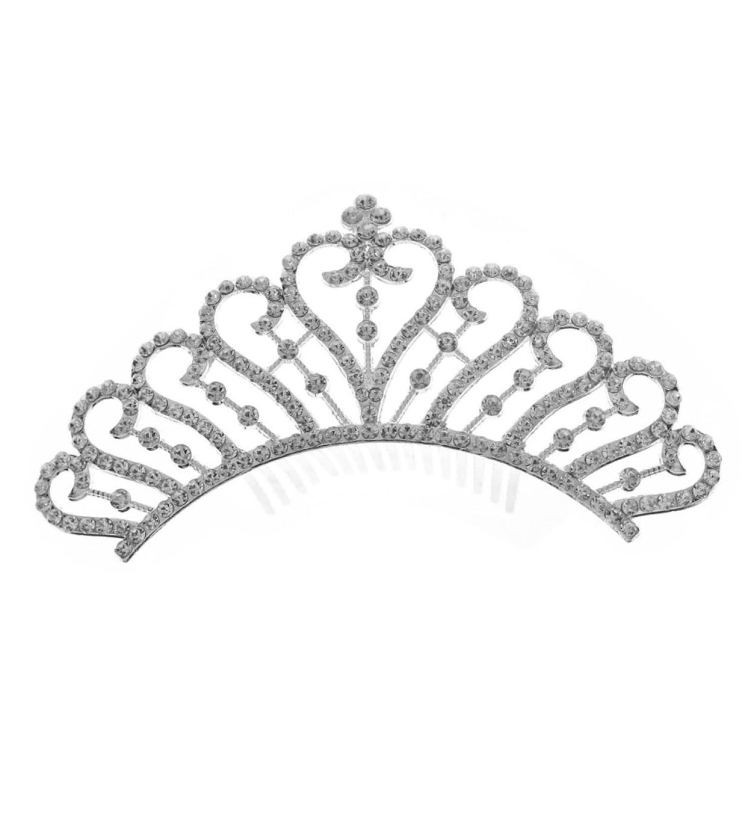 HAPINARY Crown Side Hair Comb Girls Hair Clips Girls Tiara Rhinestone Barrettes for Women Flower Girl Headpiece Girls Barrettes for Hair Wig Miss Alloy European and American Small Crown - Buy Online on GoSupps.com