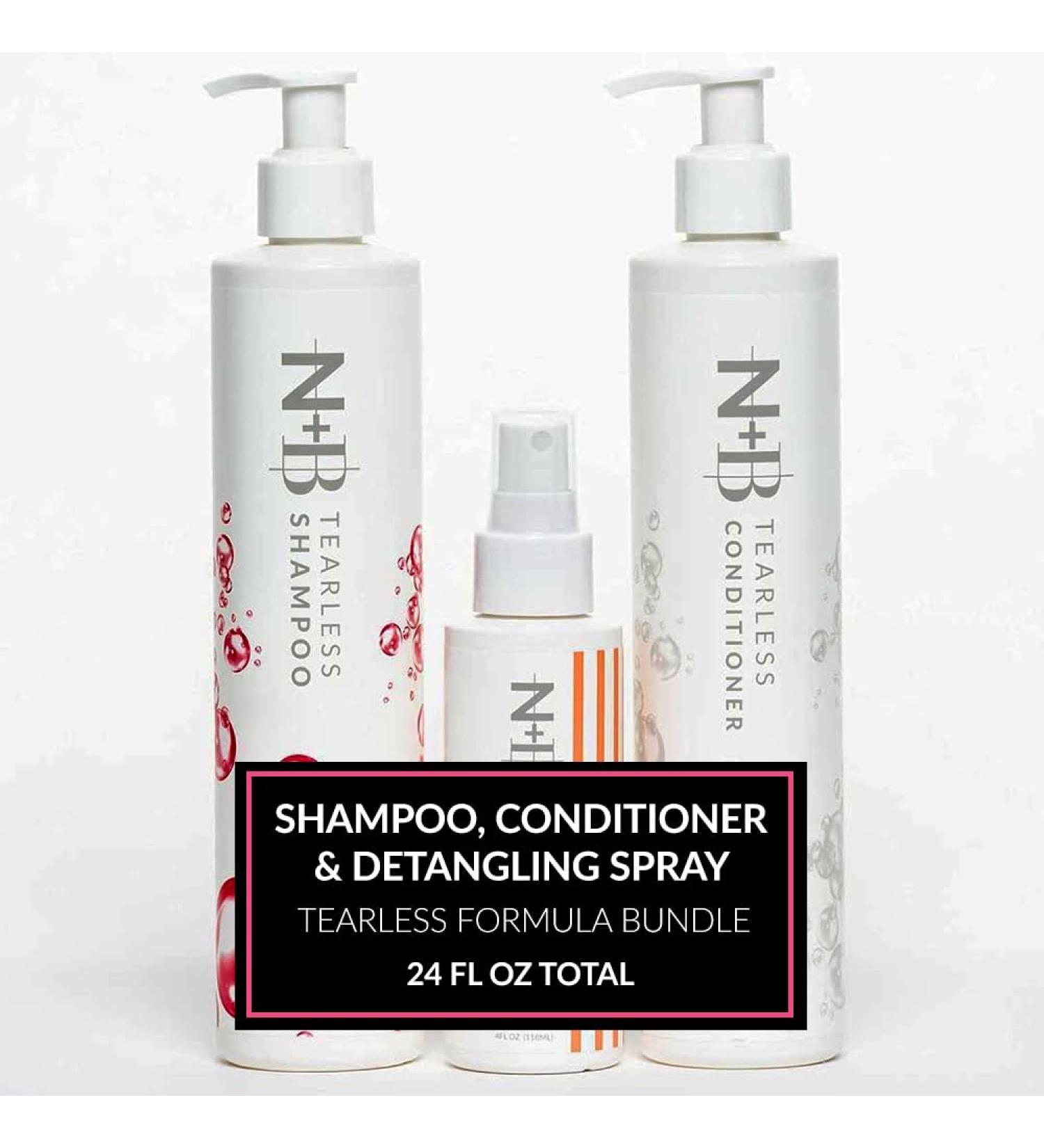 N+B Tearless Collection | Gentle Tear Free Formula | Safe for ALL Ages | Certified Organic Ingredients | USA Made (Shampoo/Conditioner/Detangler) - Buy Online on GoSupps.com