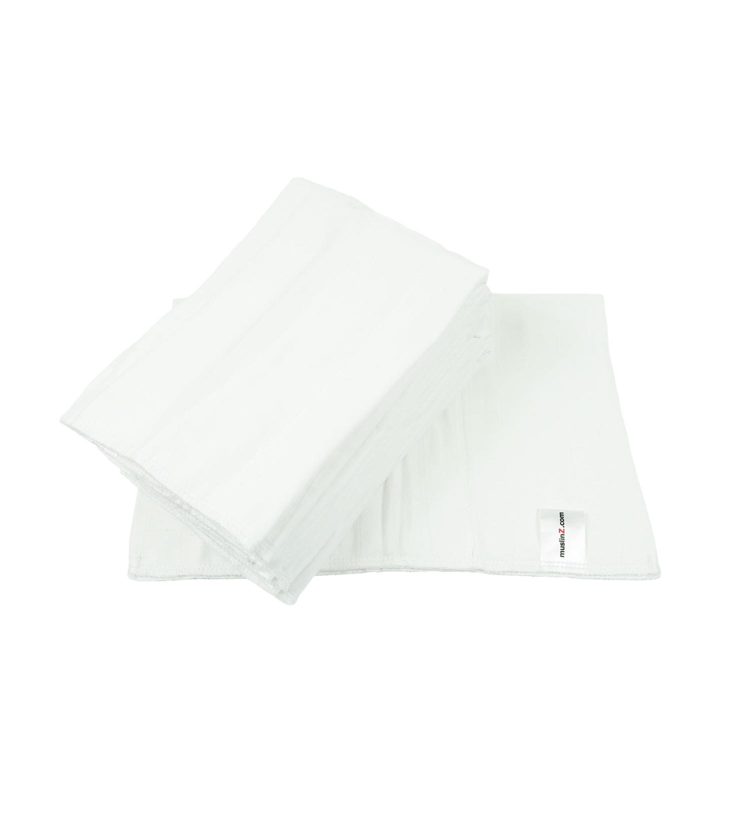 Buy MuslinZ Pack of 6 Size 1 Prefold Muslin Diapers White - Soft Absorbent & Eco-Friendly | International Shipping Available - Buy Online on GoSupps.com