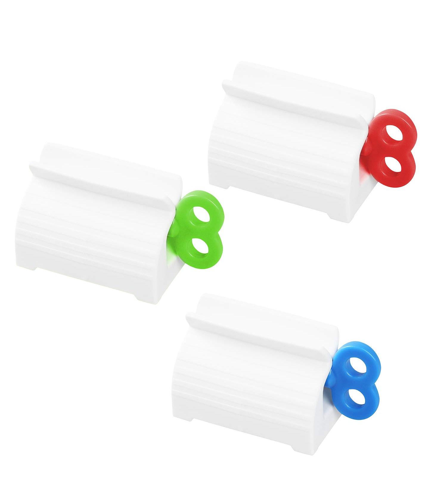 3 Pieces Rolling Tube Toothpaste Squeezer Toothpaste Seat Holder Stand Rotate Toothpaste Dispenser for Bathroom - Buy Online on GoSupps.com