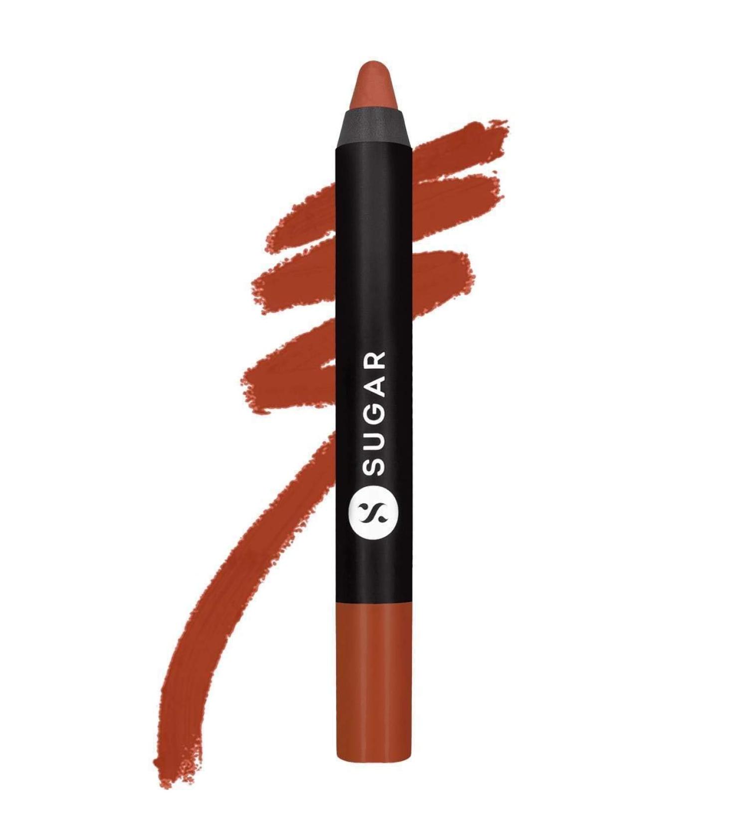 SUGAR Matte As Hell Crayon Lipstick - 16 Claire Underwood (Burnt Orange) | Long-Lasting Matte Finish - Buy Online on GoSupps.com