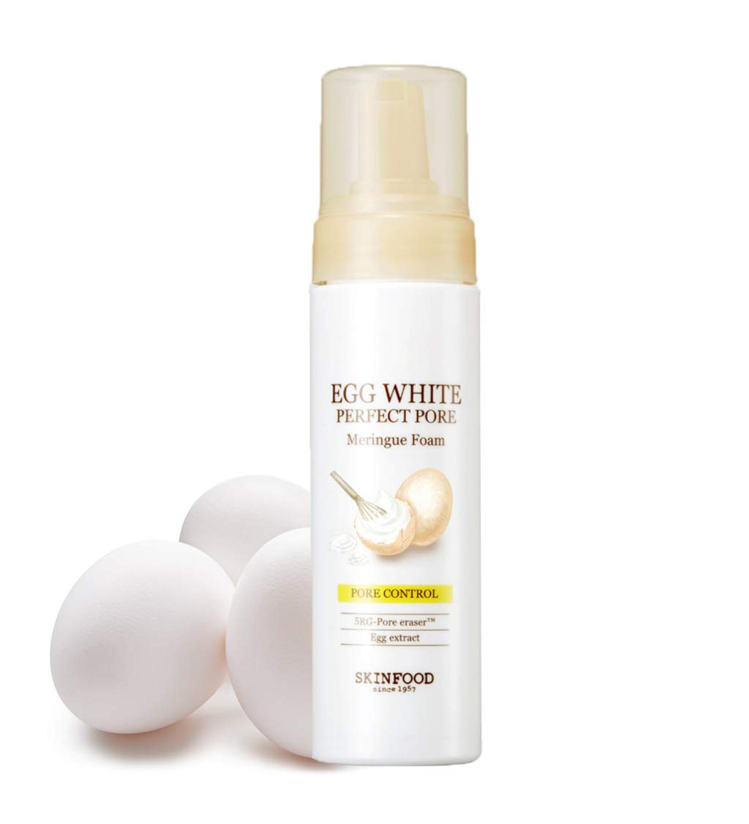Skinfood Egg White Perfect Pore Meringue Foam 200ml - Pore Minimizing Cleanser - Buy Online on GoSupps.com