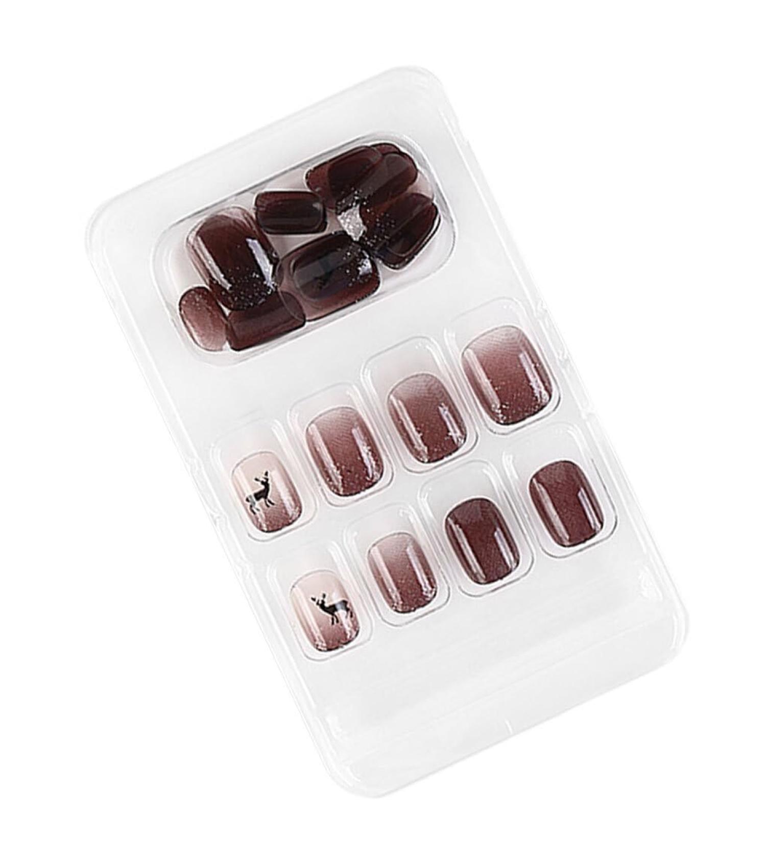 dijiusidy False Nail Fashionable Various Shapes Fingernail Full Coverage Strong Viscosity Adjustable Paster for Manicure Art 6 F741 6 1 count (Pack of 1) - Buy Online on GoSupps.com