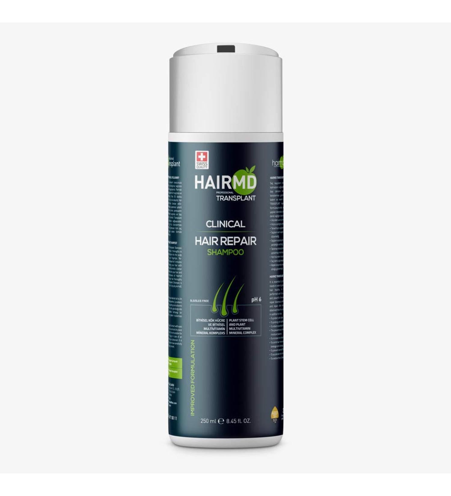 HairMD Transplant Clinical Repair Shampoo - 250ml Biotin Shampoo for Hair Growth - Advanced Regrowth Formula - Scalp Protection - Reduce Itching & Redness - Prevent Hair Loss - 8.45 Fl Oz - Buy Online on GoSupps.com