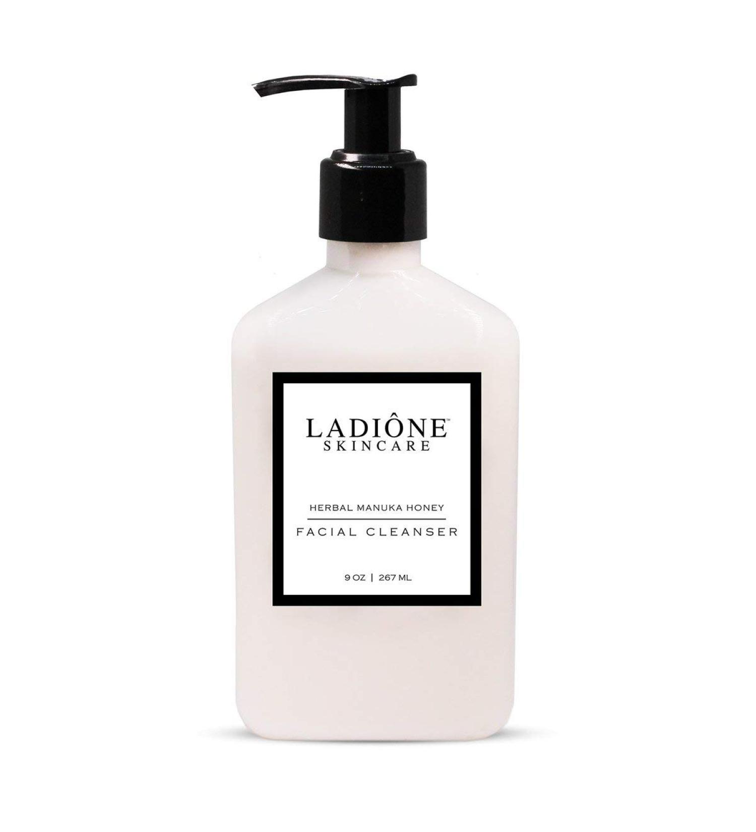 LADIONE SKINCARE Herbal Manuka Honey Facial Cleanser 9 ounce I Gentle Creamy Face Wash with Organic Green Tea Extract & Organic Aloe Leaf I USDA Organic & Natural Ingredients I - Buy Online on GoSupps.com