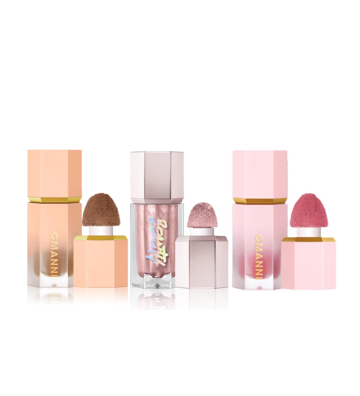 3PCS Liquid Contour & Liquid Highlighter & Liquid Blush Set - Long Lasting Smooth Lightweight Cream Blusher Highlighters Contouring Bronzer - Built-in Sponge Tip Face Makeup Set Gift A Set - Buy Online on GoSupps.com