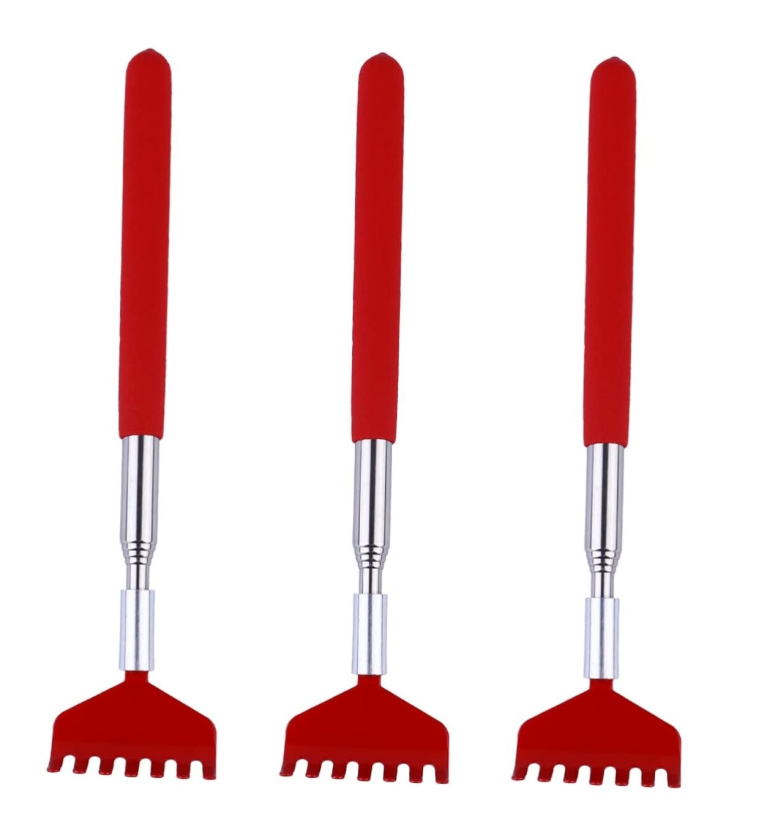 Shop Minkissy 3x Telescopic Tickling Rake - Red Stainless Steel Massage Tool for Ultimate Relaxation | International Shipping Available - Buy Online on GoSupps.com