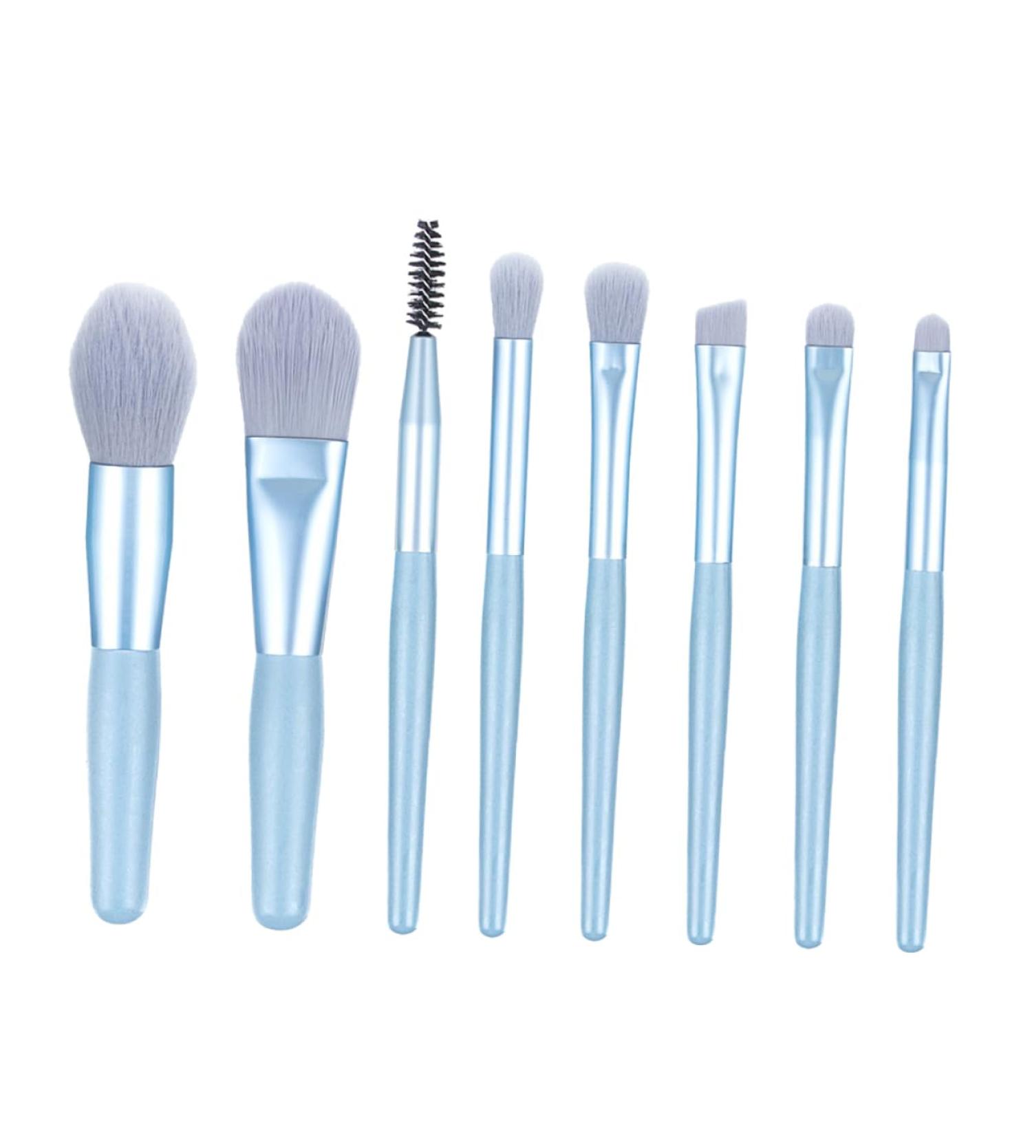 Baluue 8pcs Powder Brush Face Makeup Brushes Makeup Face Cosmetics Brush Kit Cosmetic Face Blue - Buy Online on GoSupps.com