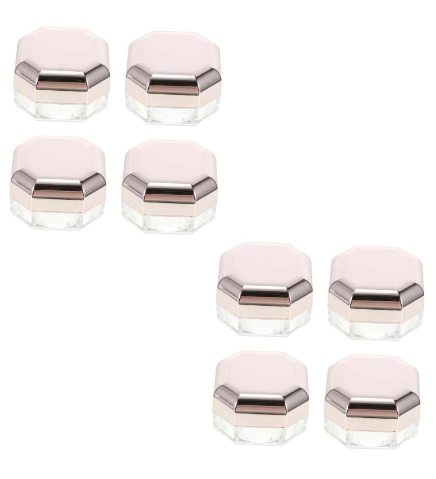 PLAFOPE 8 Pcs Powder Box Empty Powder Case Cosmetic Powder Containers Loose Powder Case Golden Cover Abs - Buy Online on GoSupps.com