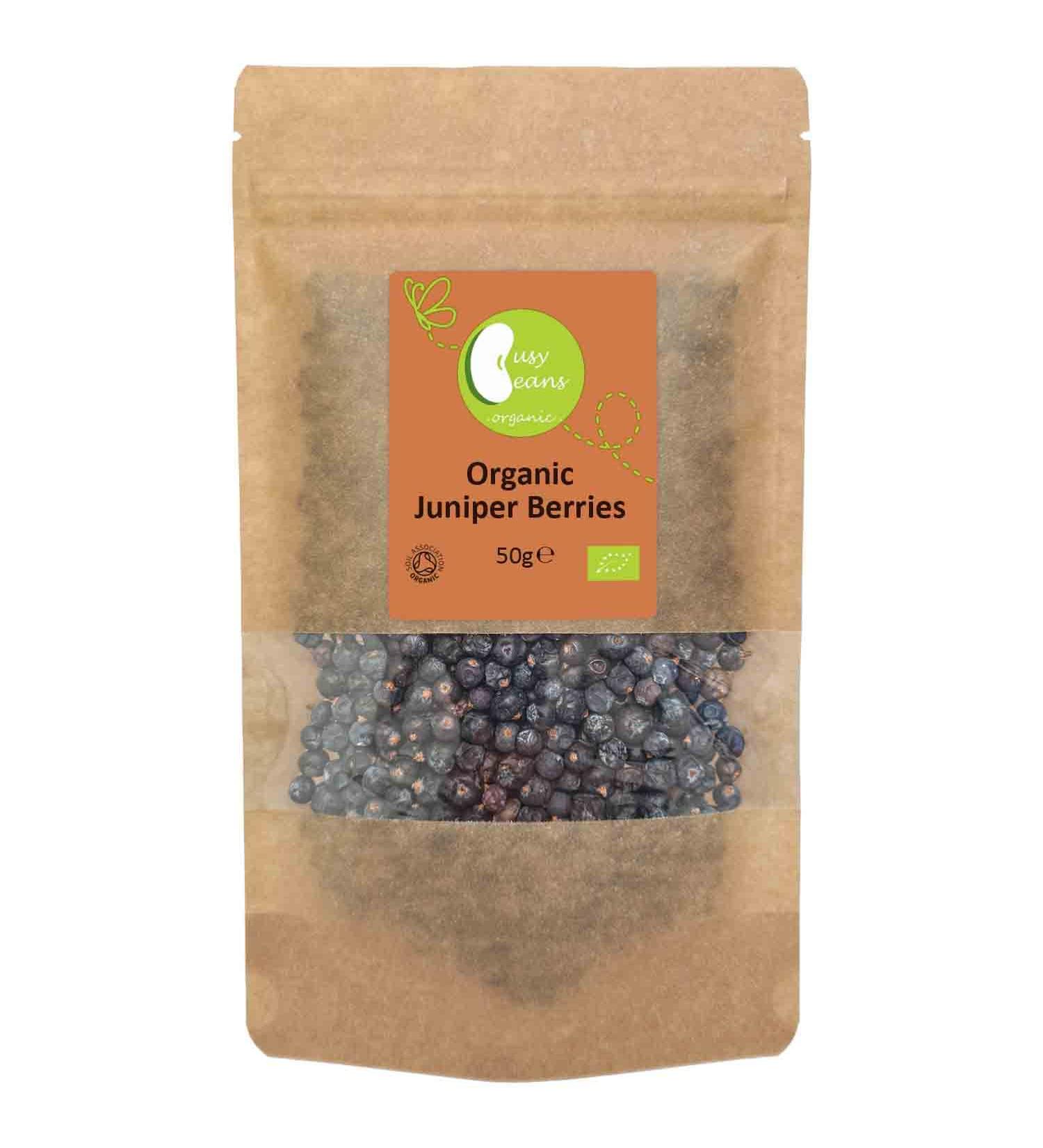 Organic Juniper Berries - Certified Organic - by Busy Beans Organic (50g) - Buy Online on GoSupps.com