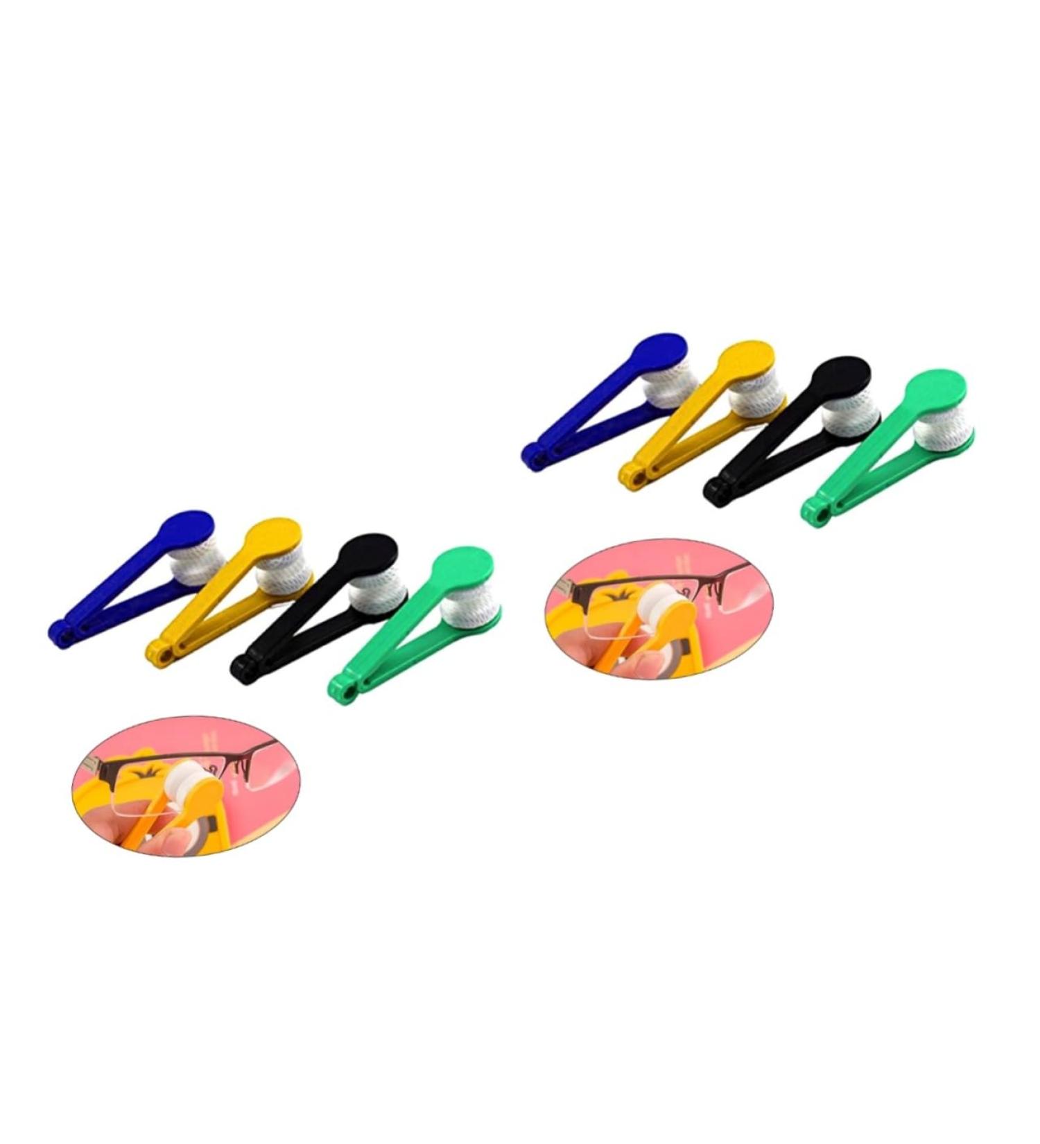 LALAFINA 10 pcs Eyeglasses Lens Cleaner Set - Effective Cleaning Brush Clips & Wipes for Eyewear - International Shipping Available - Buy Online on GoSupps.com