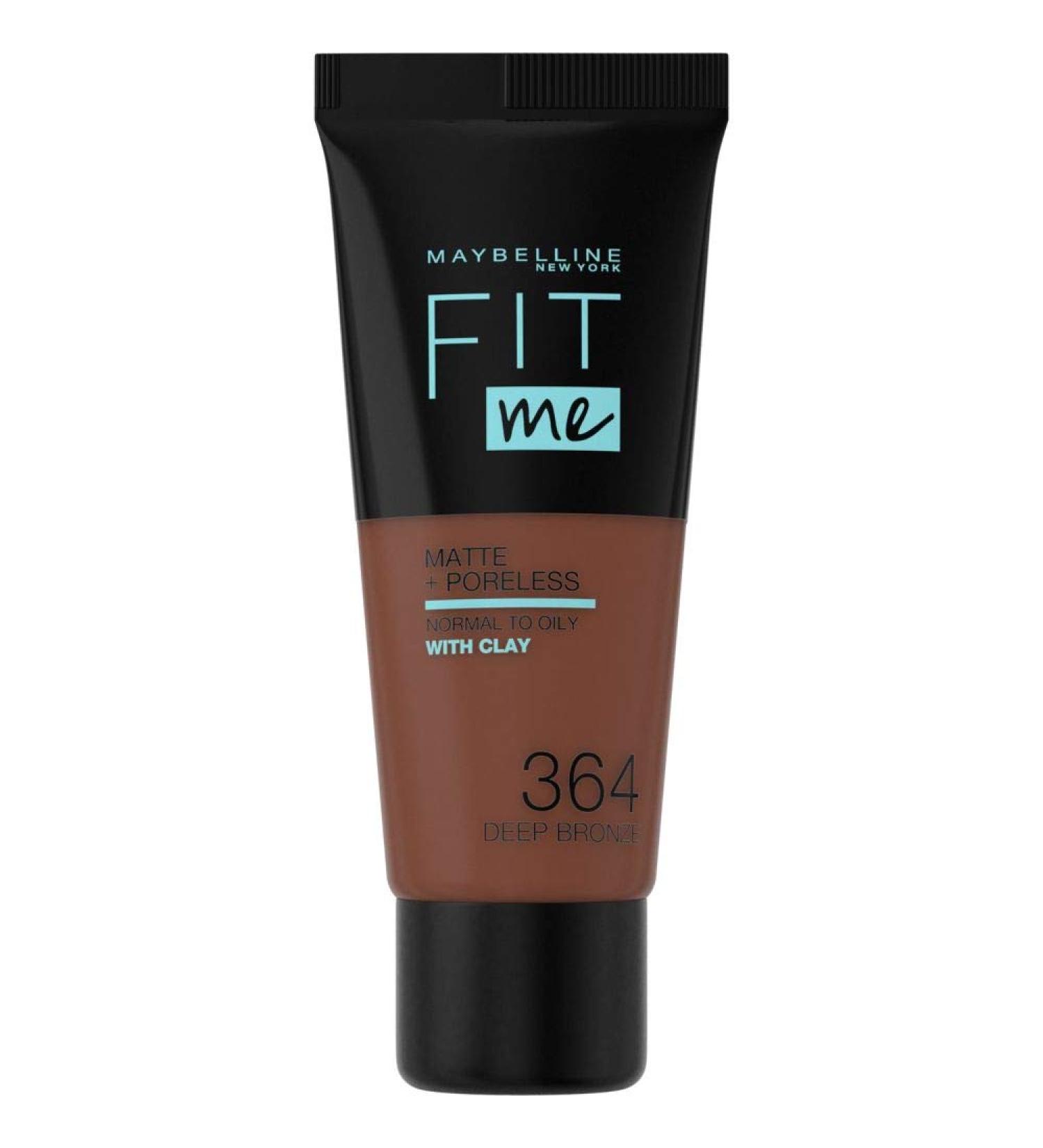 Maybelline Fit Me Matte & Poreless Makeup No. 364 Deep Bronze - 30 ml | Full Coverage Foundation for Flawless Skin - Buy Online on GoSupps.com
