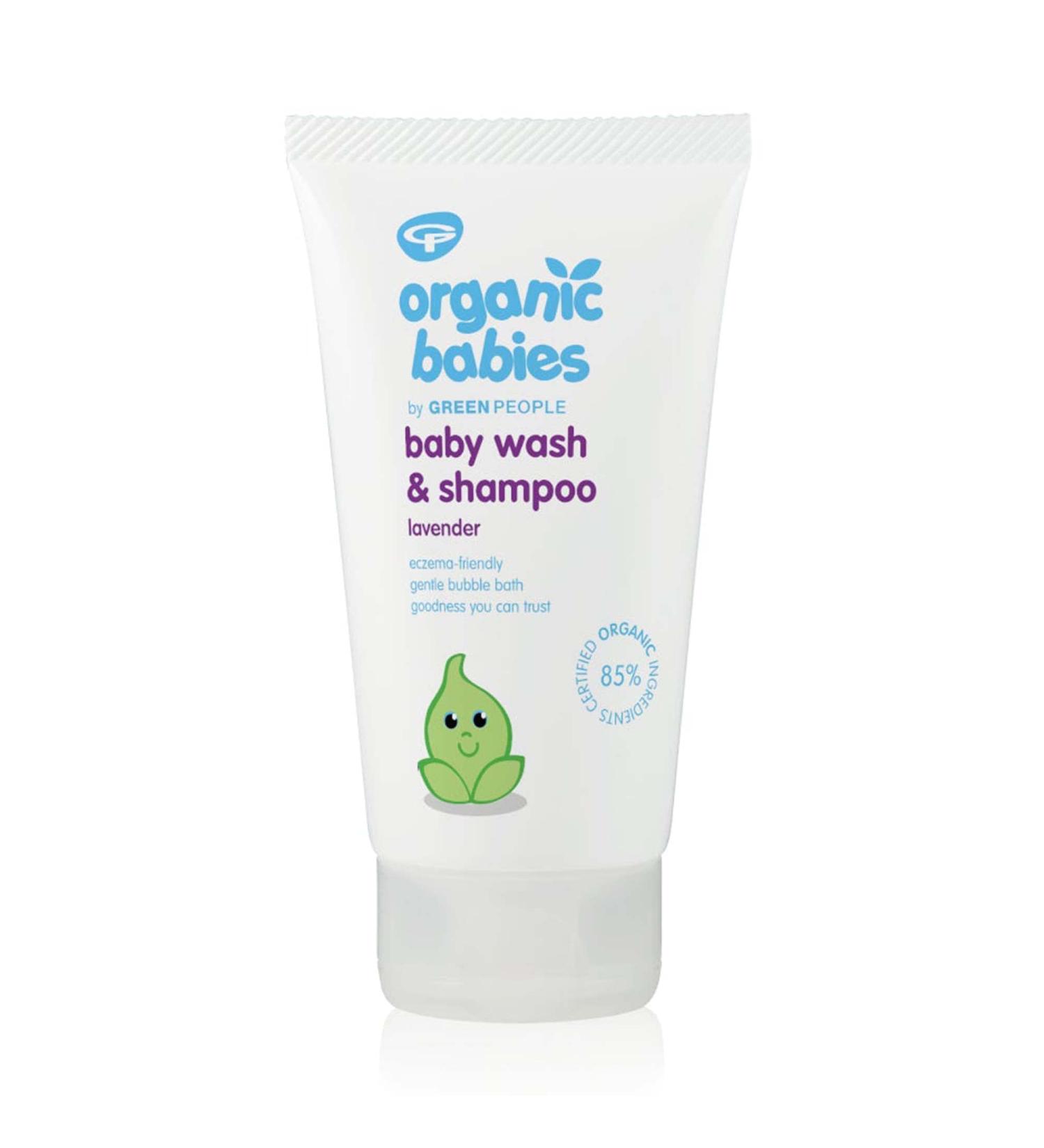 Green People Organic Babies Lavender Baby Wash & Shampoo 150ml | Natural & Organic Baby Bath Products | SLS & Paraben Free | Vegan & Cruelty Free | Lavender Scented Baby Bubble Bath - Buy Online on GoSupps.com