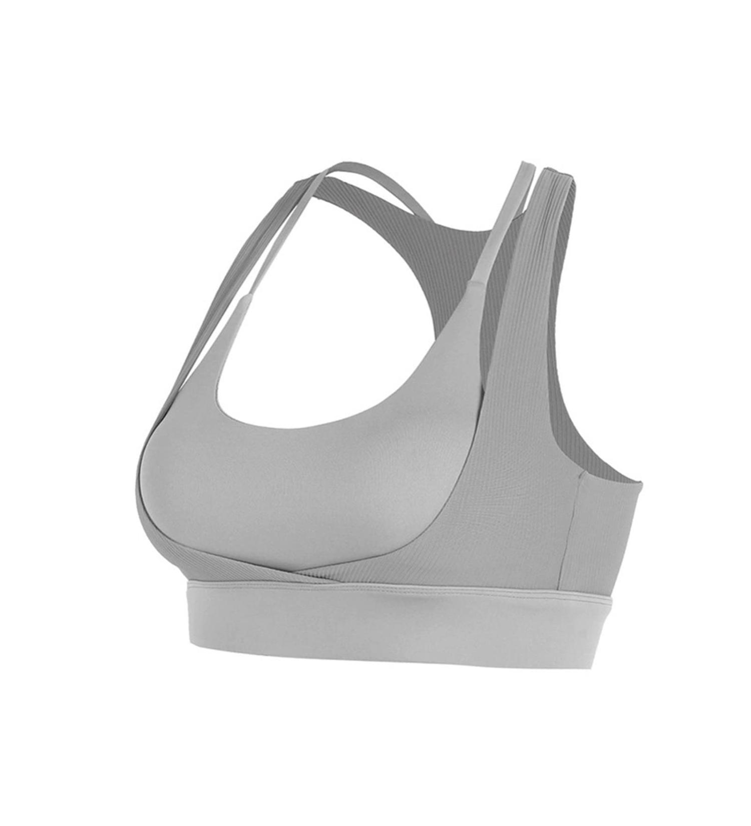 Buy RTDGCV Women's Sports Bra - Shockproof Active Yoga Vest | Blue & Gray Fitness Wear for Training - Buy Online on GoSupps.com